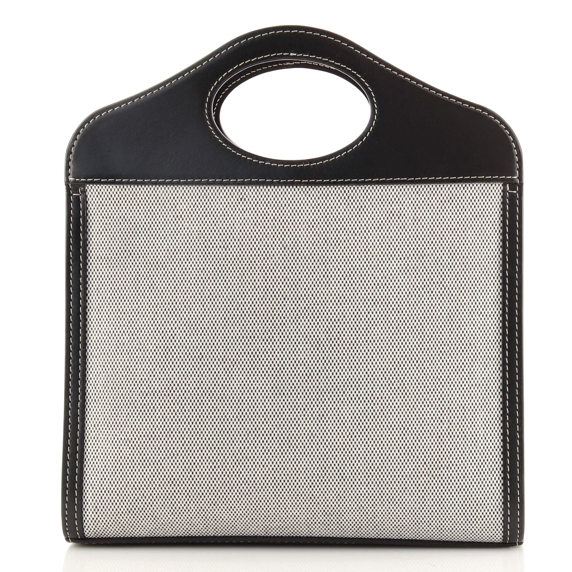 Logo Pocket Tote Canvas with Leather Mini