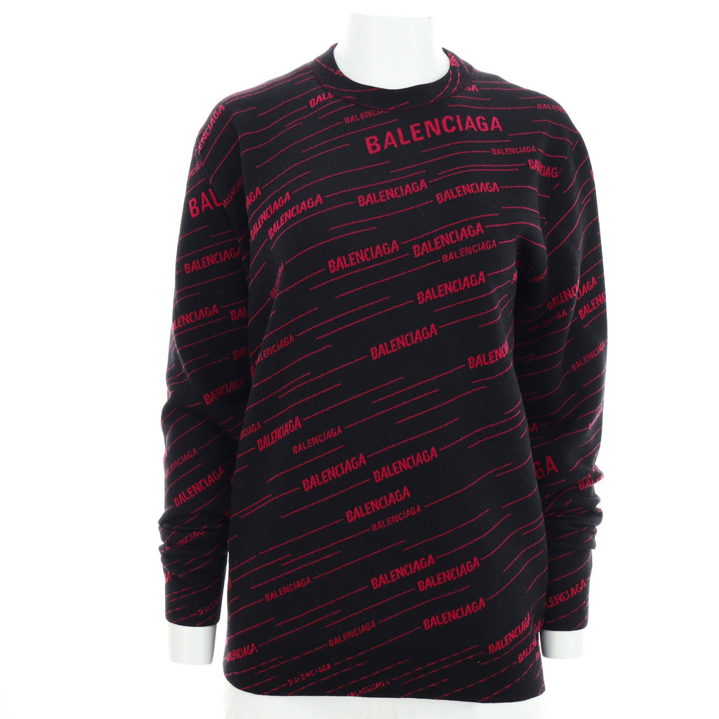Women's Allover Logo Sweater Wool Blend
