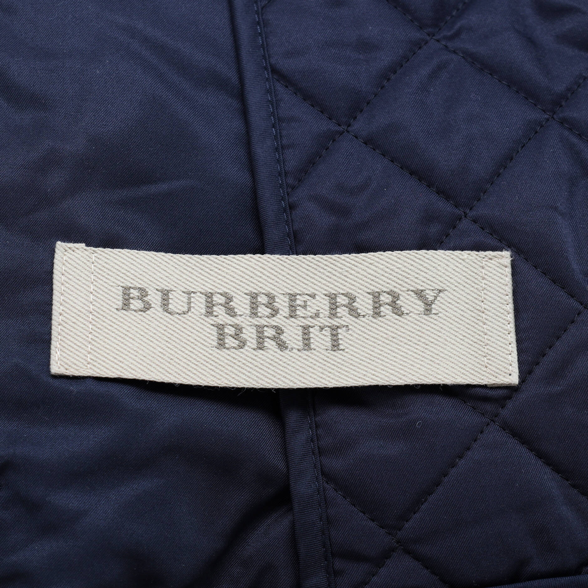 Women's Double Breasted Four Pocket Cropped Sleeve Jacket Quilted Polyester Blend