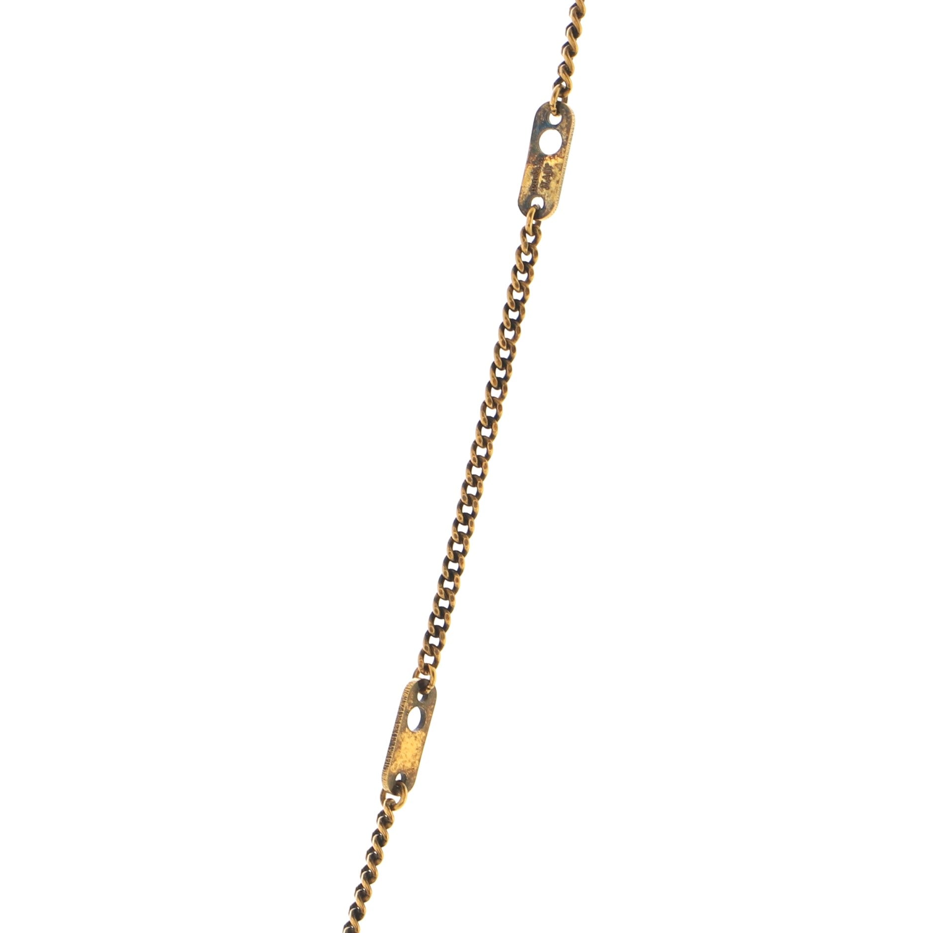 LV Wood Pendant Necklace Metal
