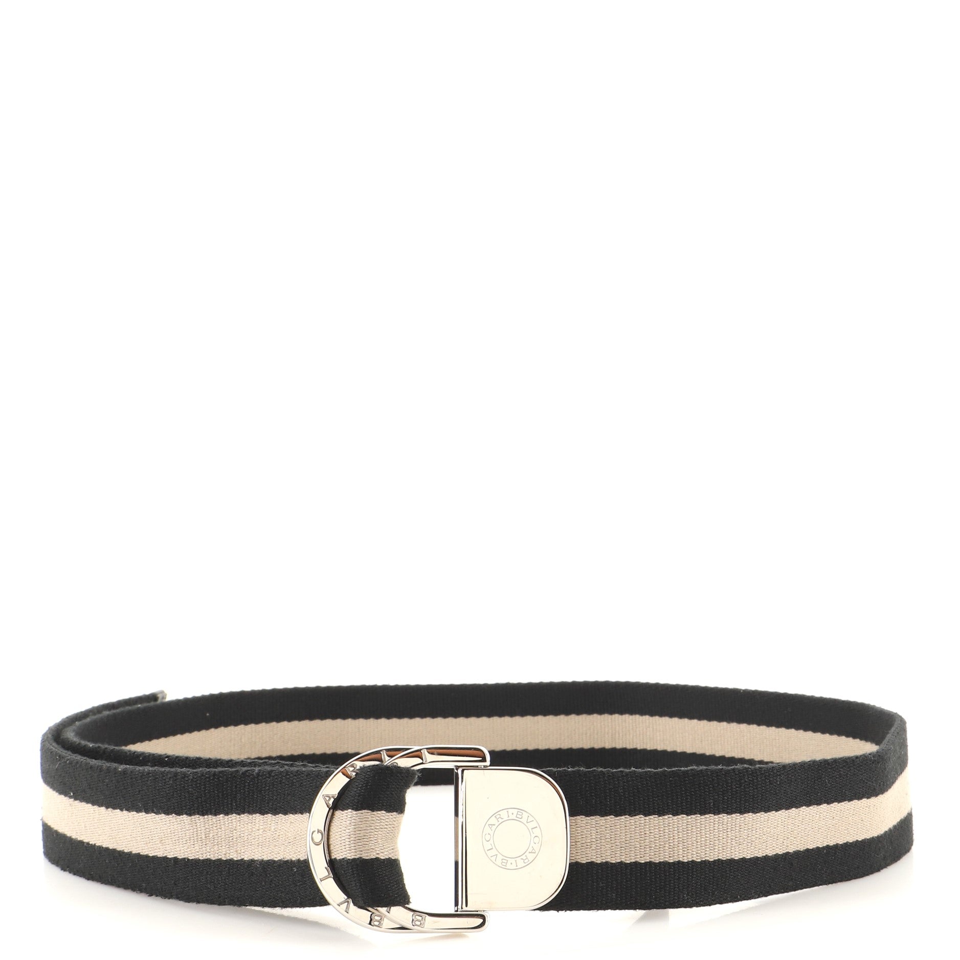 Logo Belt Striped Canvas Wide 110