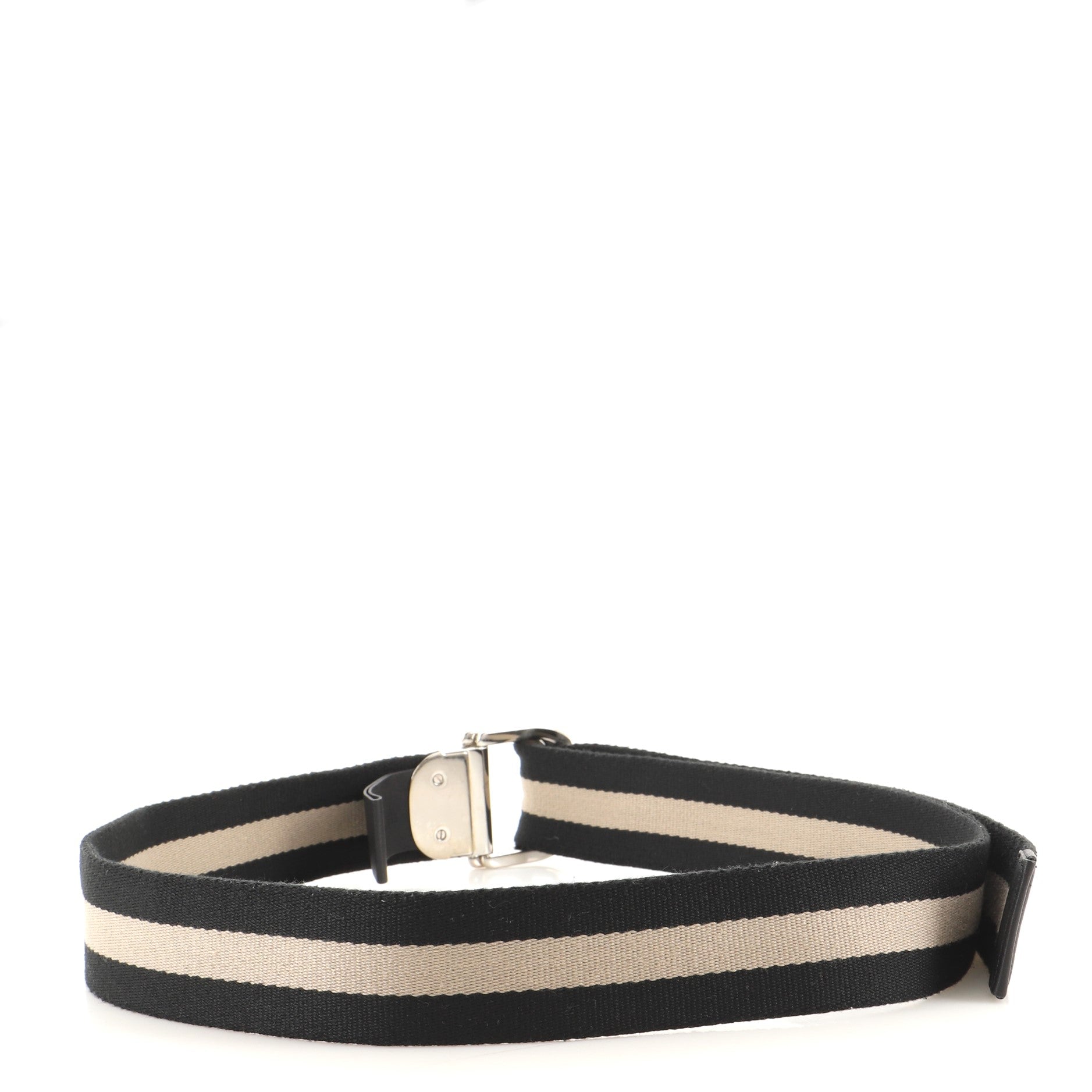 Logo Belt Striped Canvas Wide 110