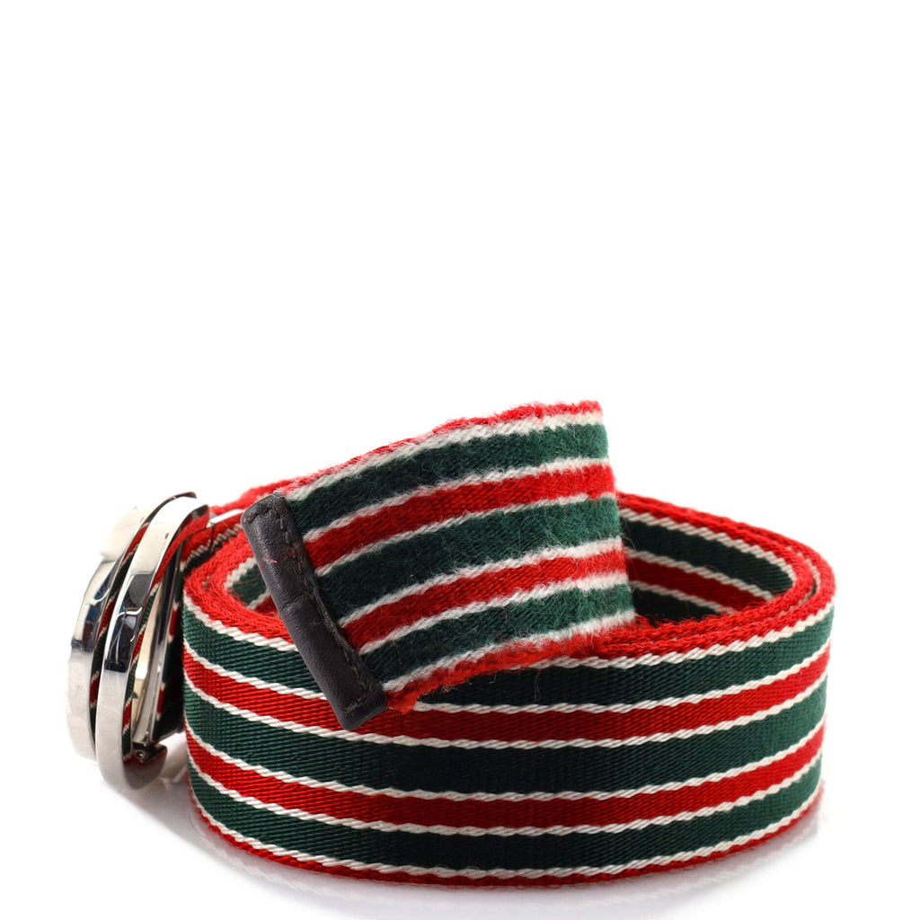 Logo Buckle Web Belt Canvas Wide 85