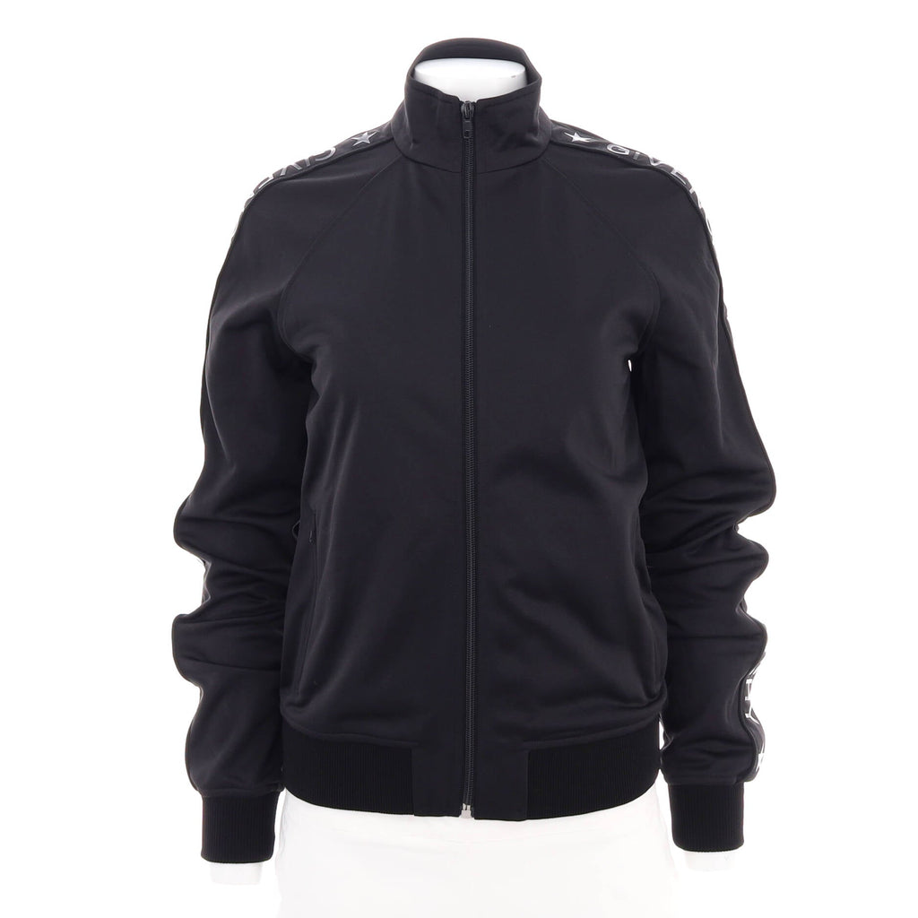 Women's Sleeve Logo Zip Up Track Jacket Polyester