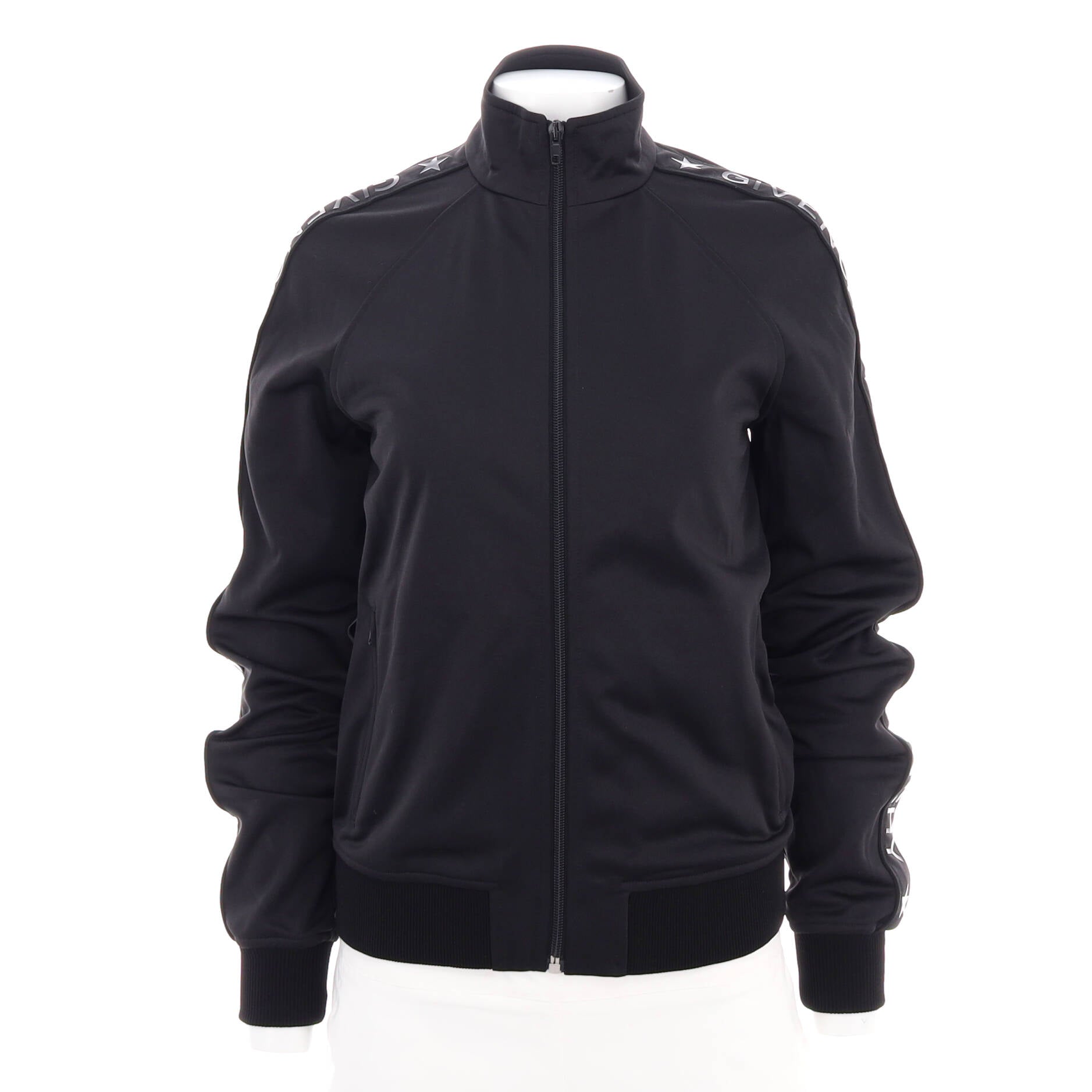 Women's Sleeve Logo Zip Up Track Jacket Polyester