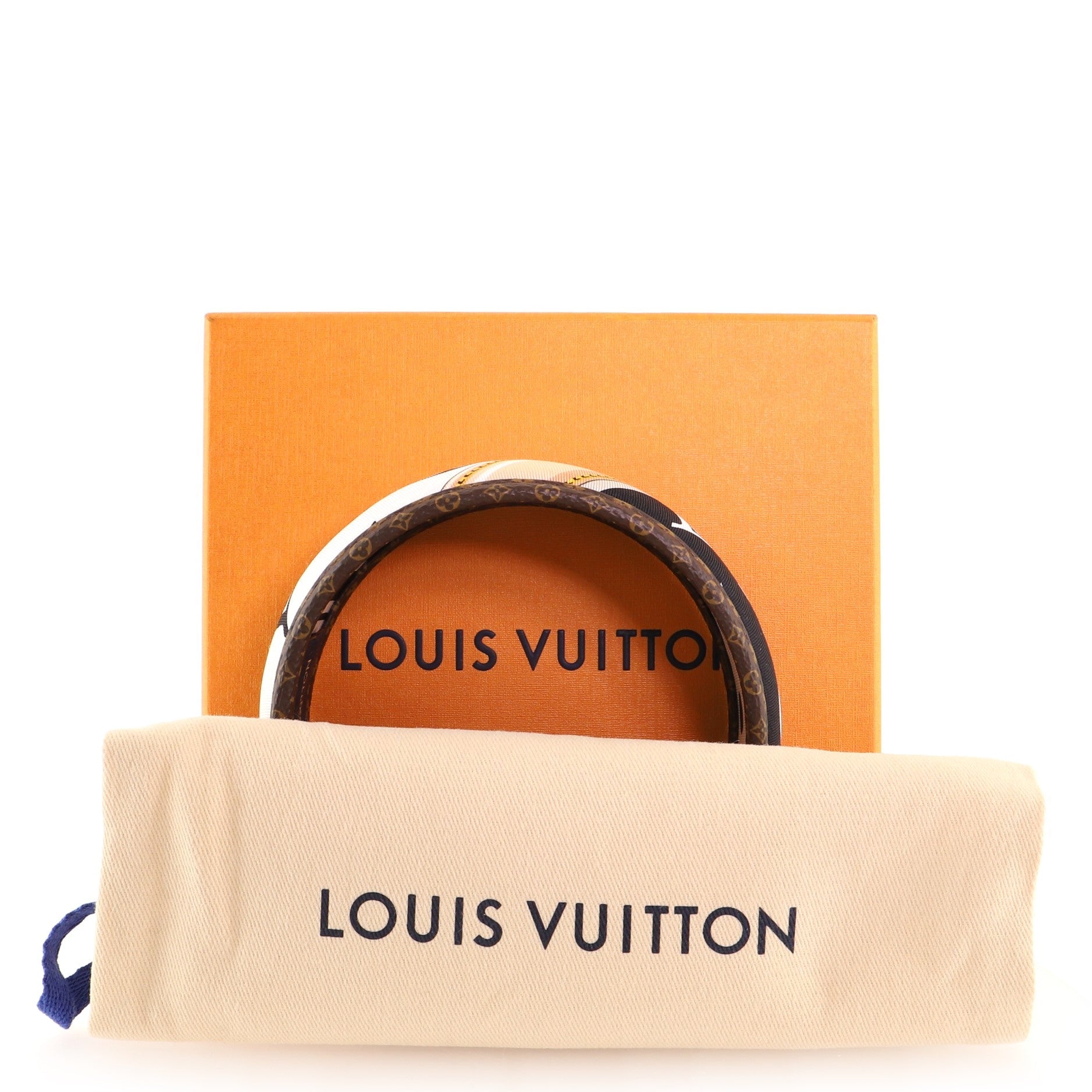 Be Mindful Headband Printed Silk with Monogram Canvas XS