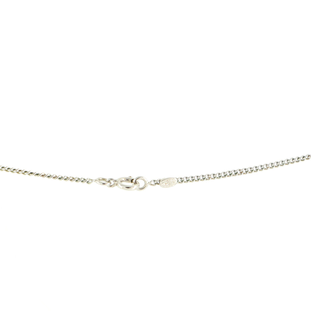 Flower CC Drop Pendant Necklace Metal with Resin and Crystal