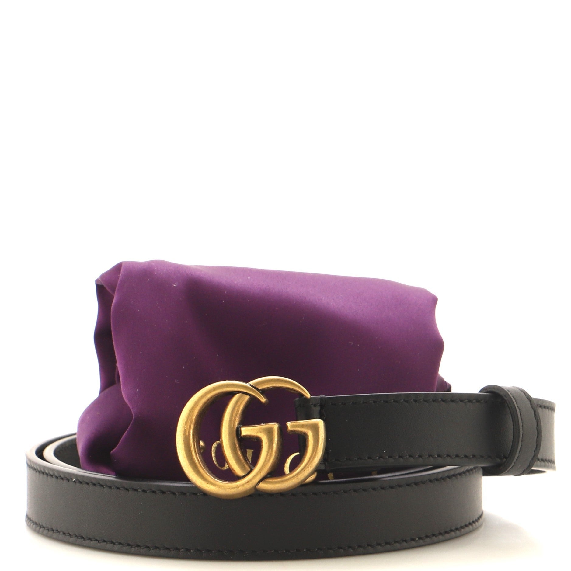 GG Marmont Belt Leather Thin 80