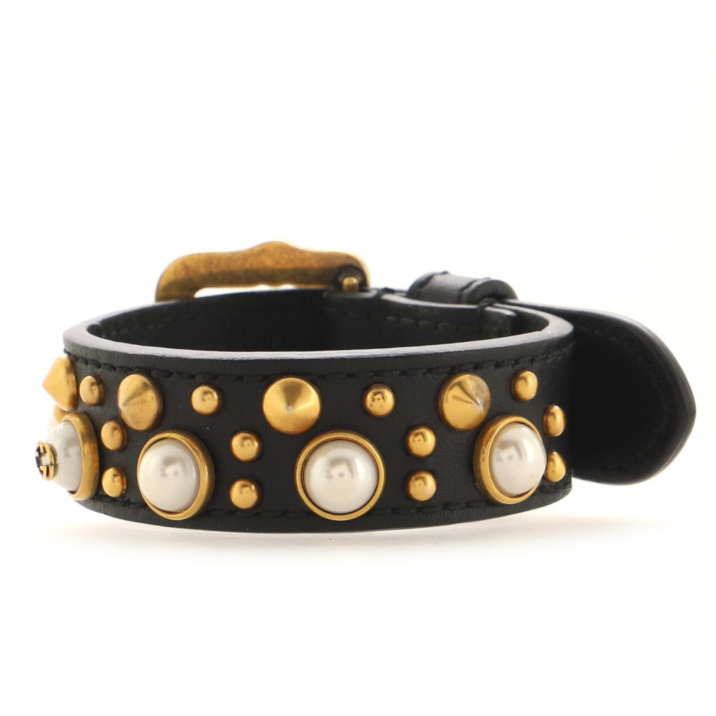 Pearly Bracelet Studded Leather