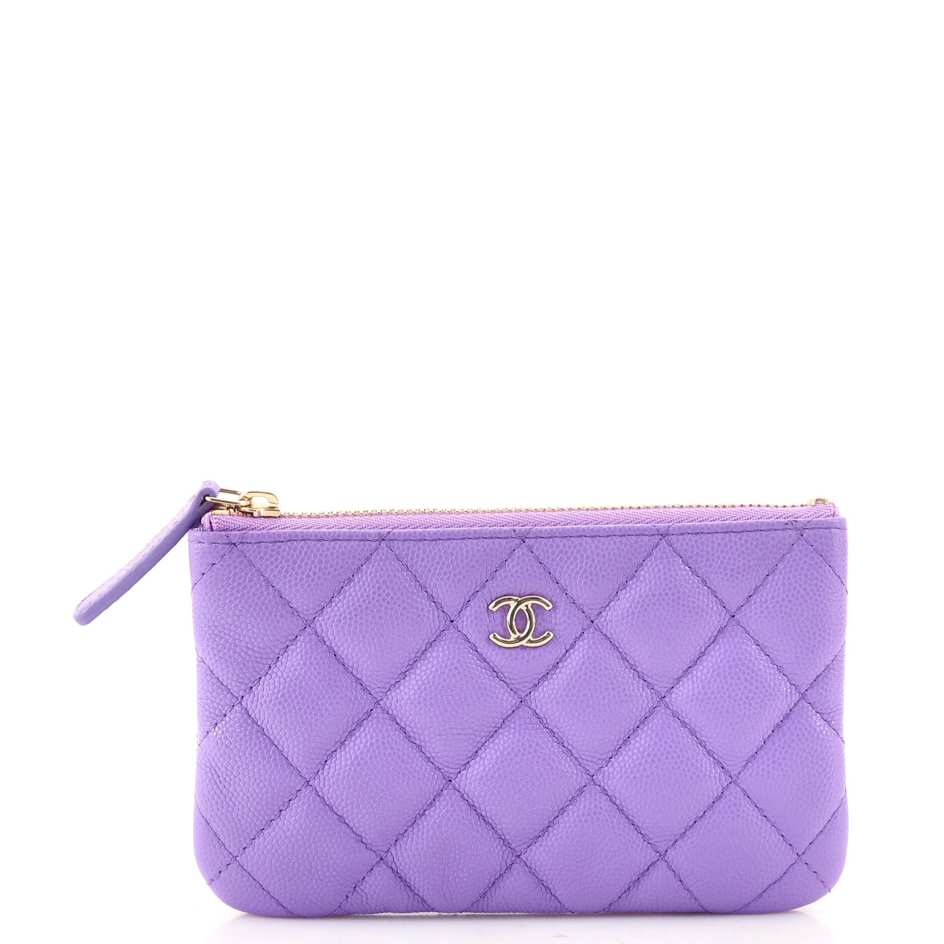 Classic O Case Pouch Quilted Caviar Mini