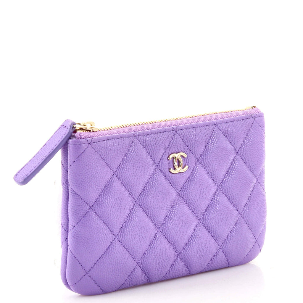 Classic O Case Pouch Quilted Caviar Mini