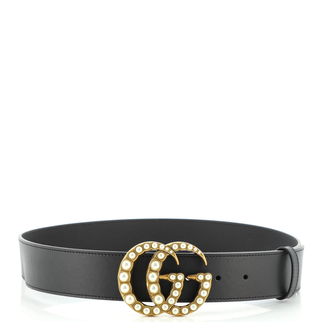 Pearly GG Marmont Belt Leather Wide 90