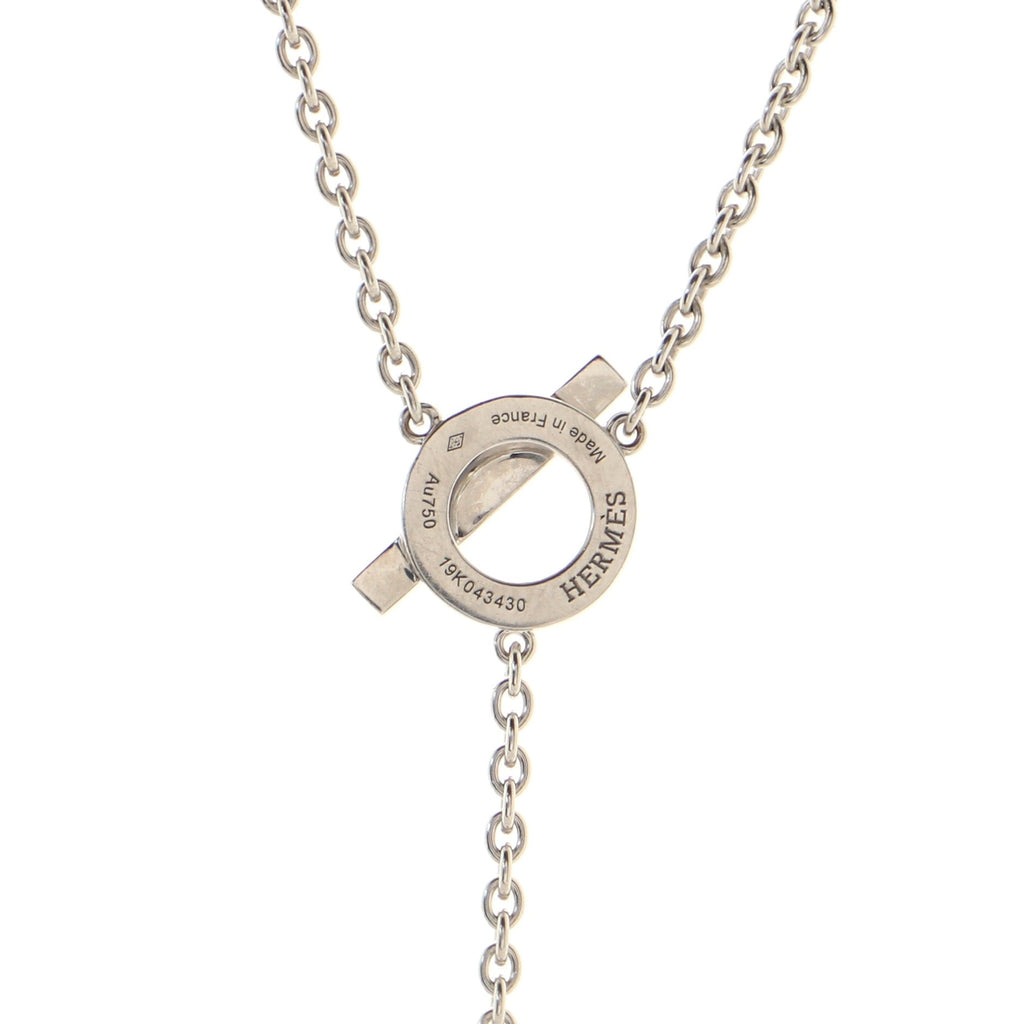 Finesse Lariat Necklace 18K White Gold with Blue Sapphires