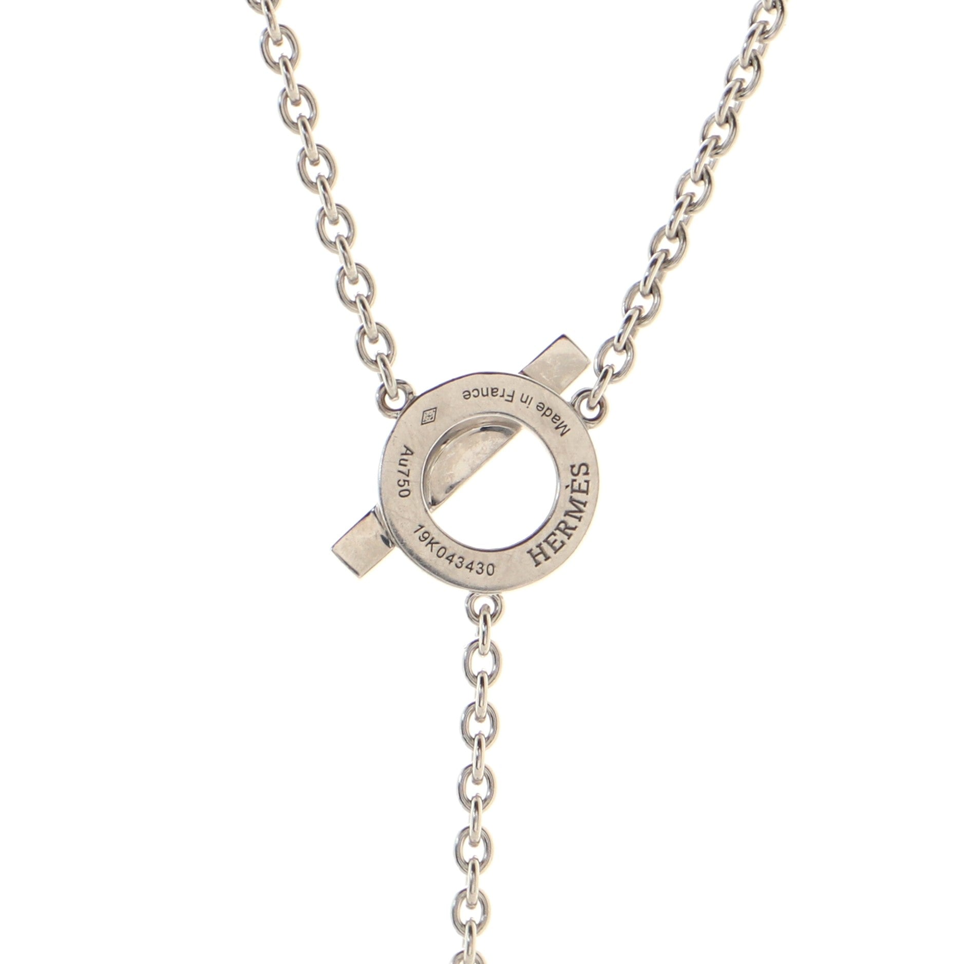 Finesse Lariat Necklace 18K White Gold with Blue Sapphires