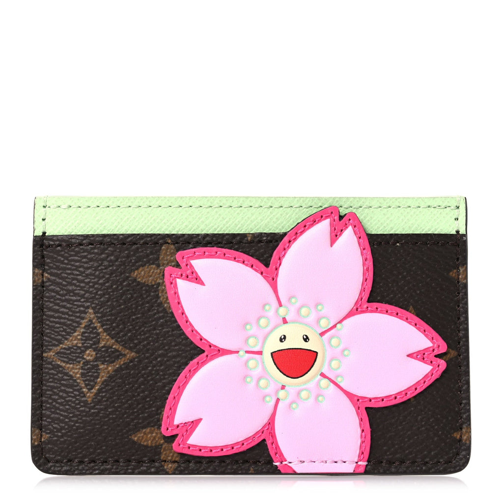 LV X TM Monogram Cherry Blossom  Holder Sakura Brown