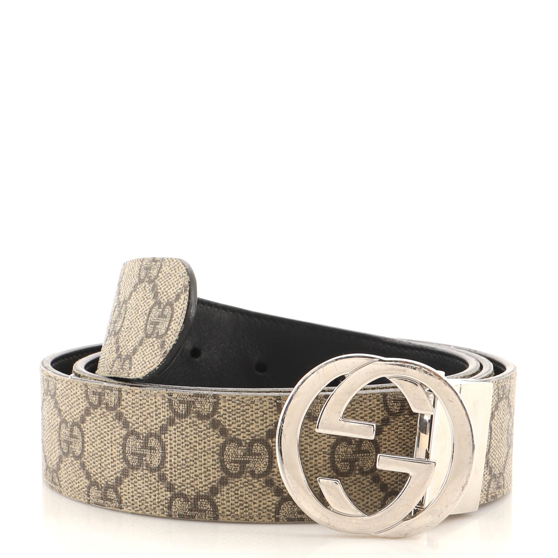 Interlocking G Belt GG Coated Canvas Wide 100
