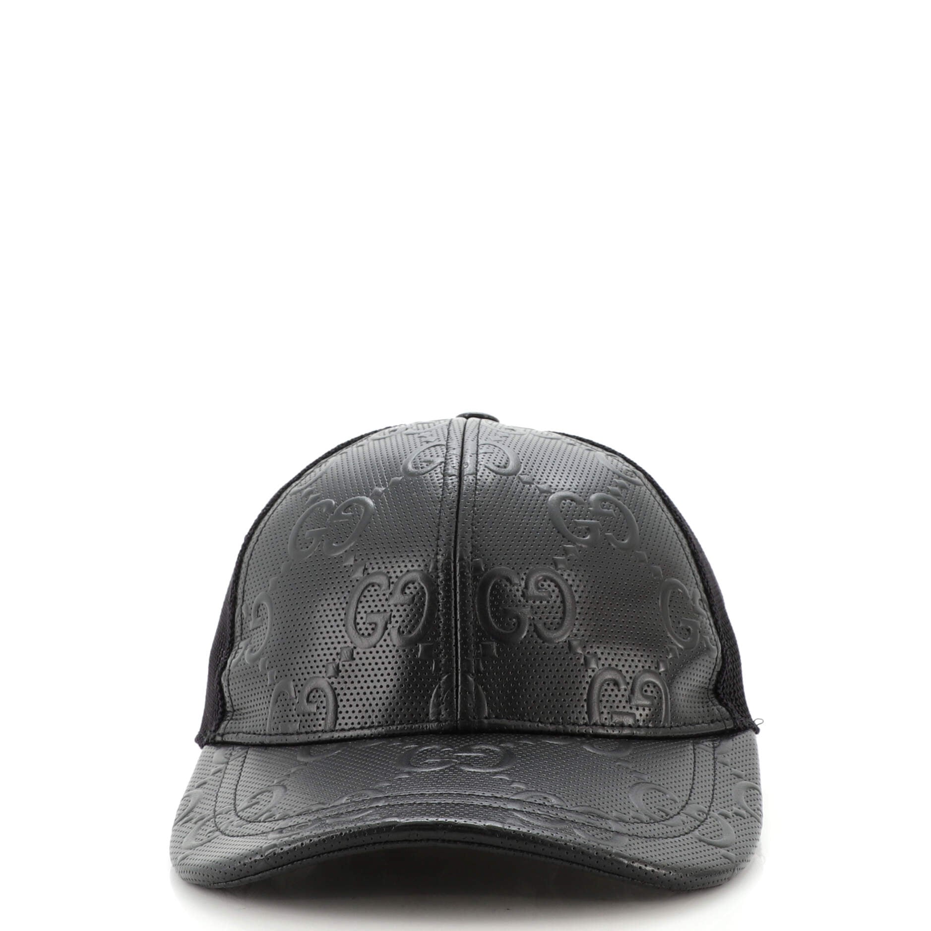 Baseball Cap GG Embossed Perforated Leather Medium