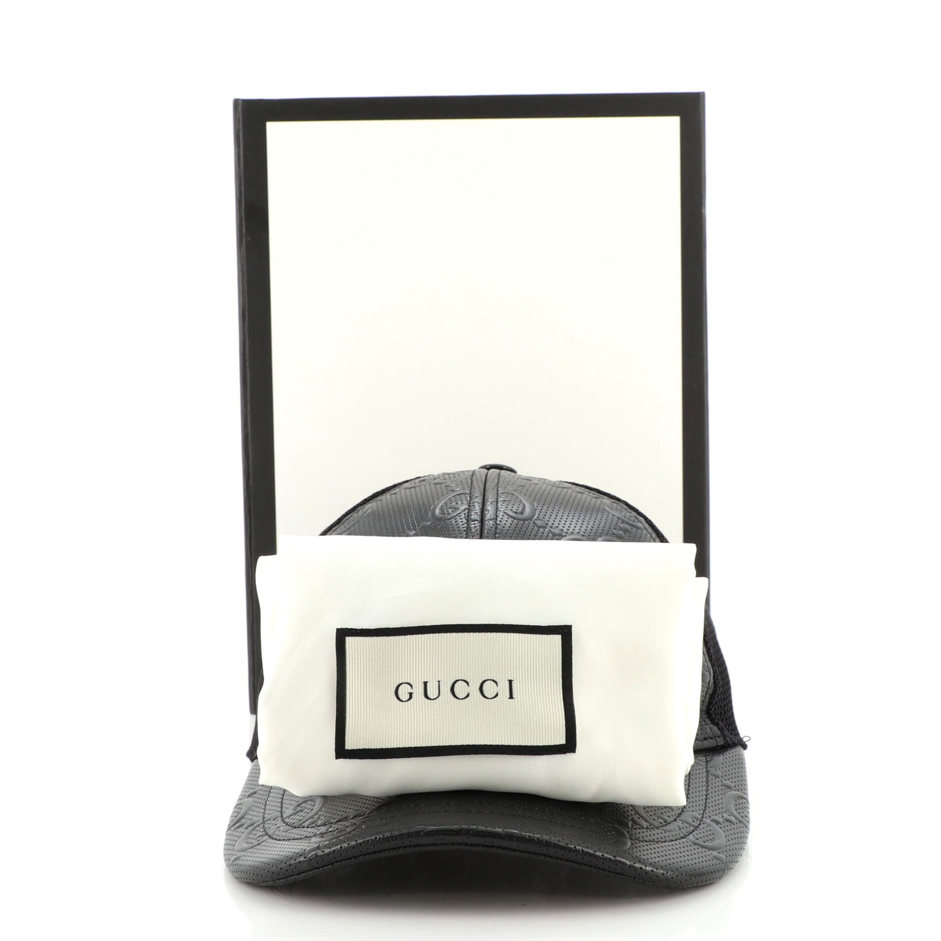 Baseball Cap GG Embossed Perforated Leather Medium