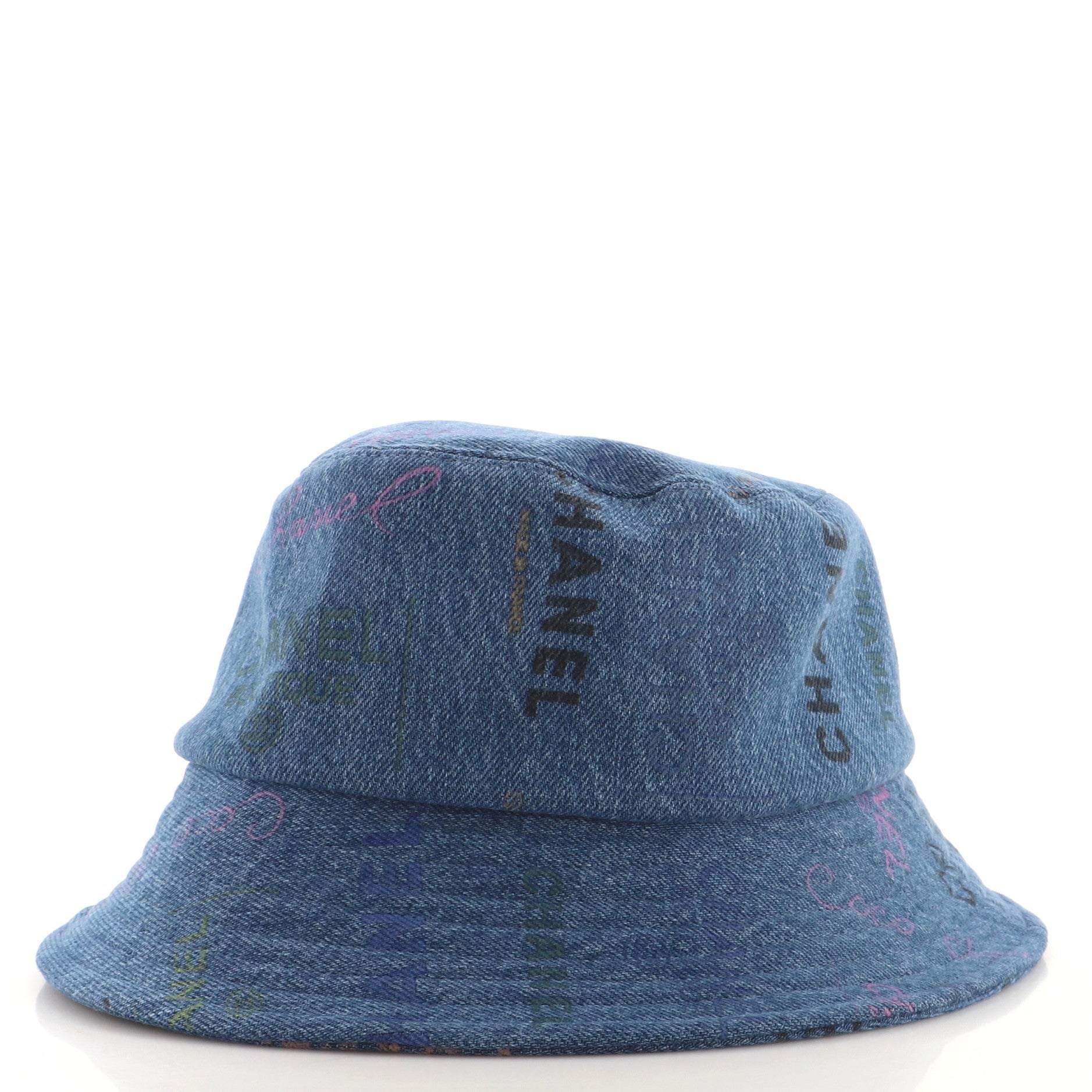 Denim Mood Bucket Hat Logo Printed Denim XS