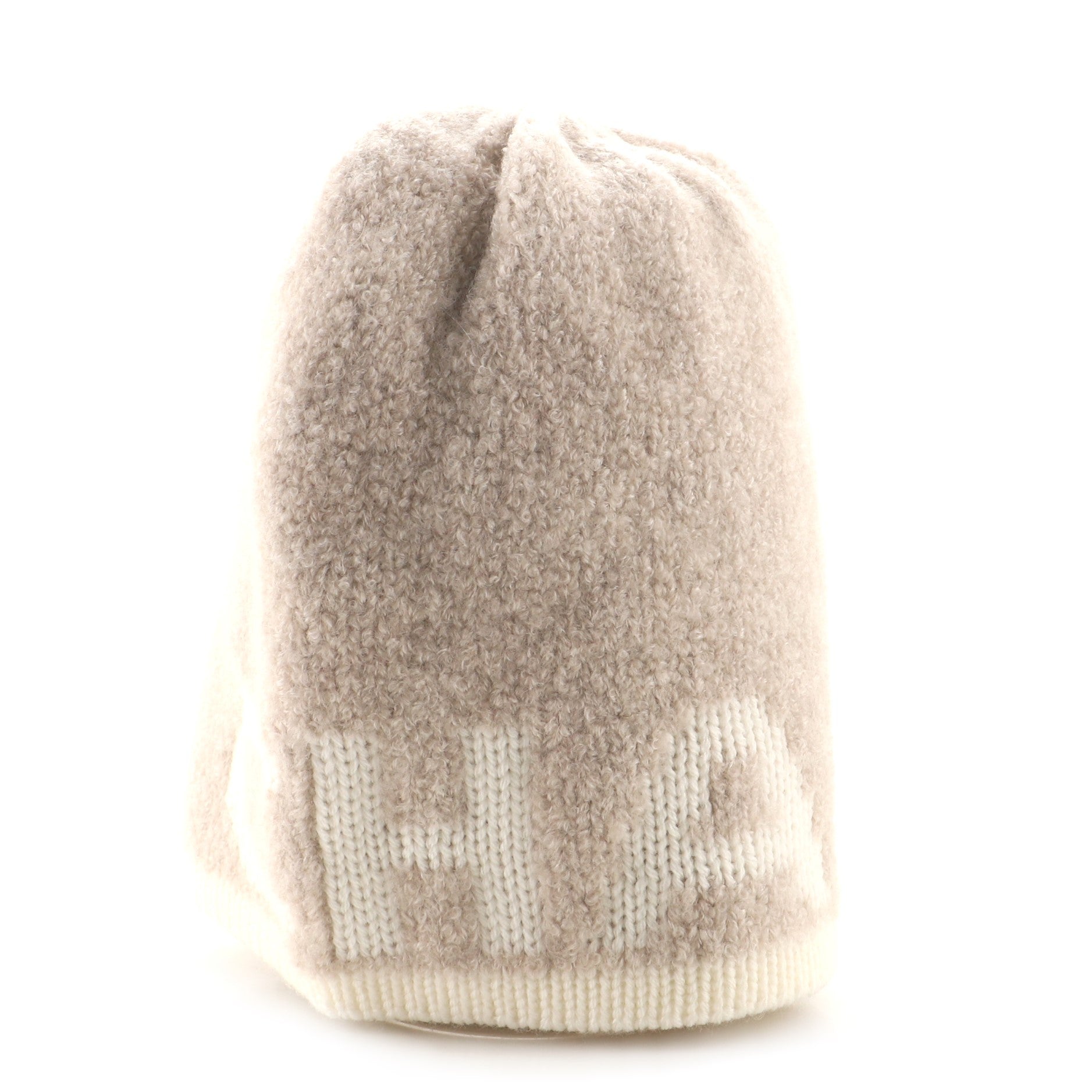 Logo Letters Beanie Cashmere and Wool with Silk XS
