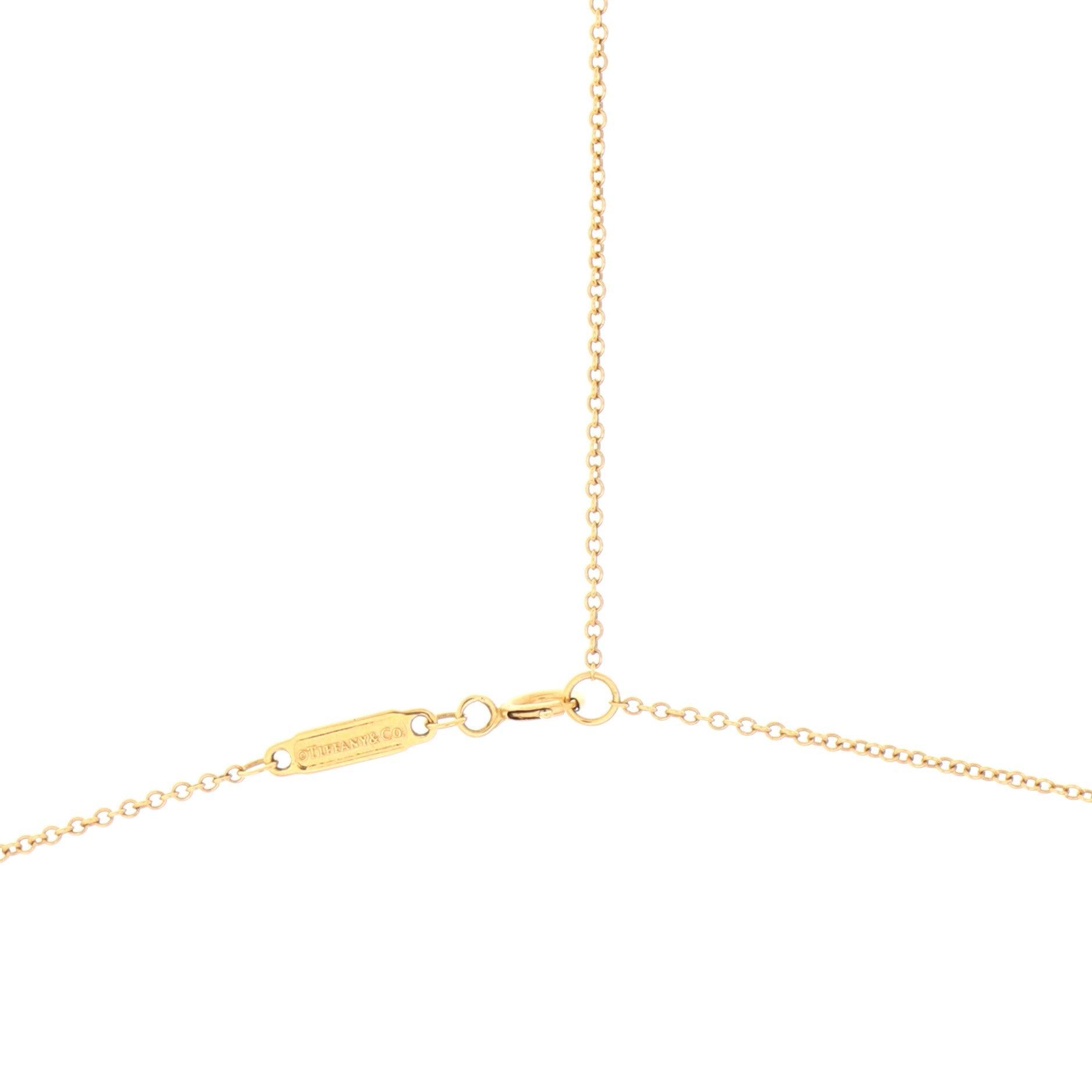 T Smile Pendant Necklace 18K Yellow Gold Large