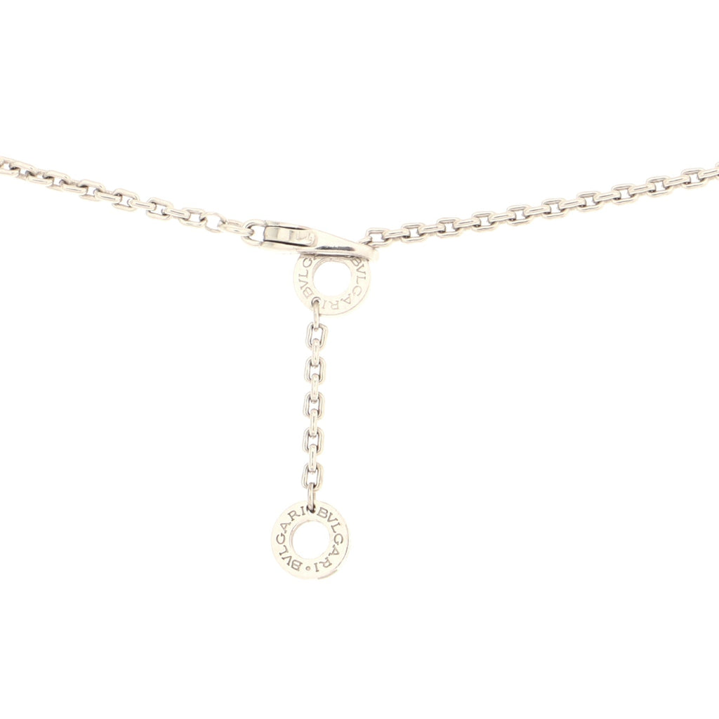 Serpenti Viper Pendant Necklace 18K White Gold with Pave Diamonds