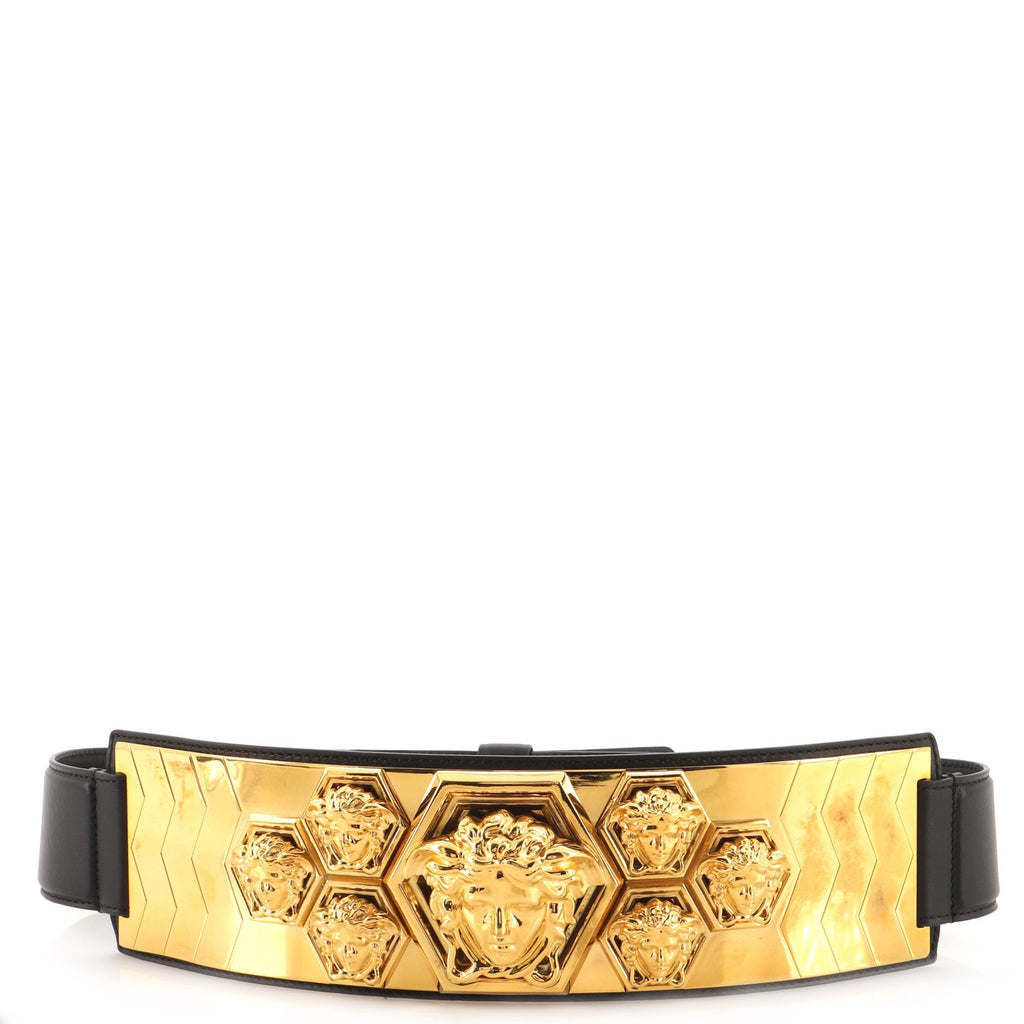 Medusa Hass Brothers Waist Belt Leather with Metal 85