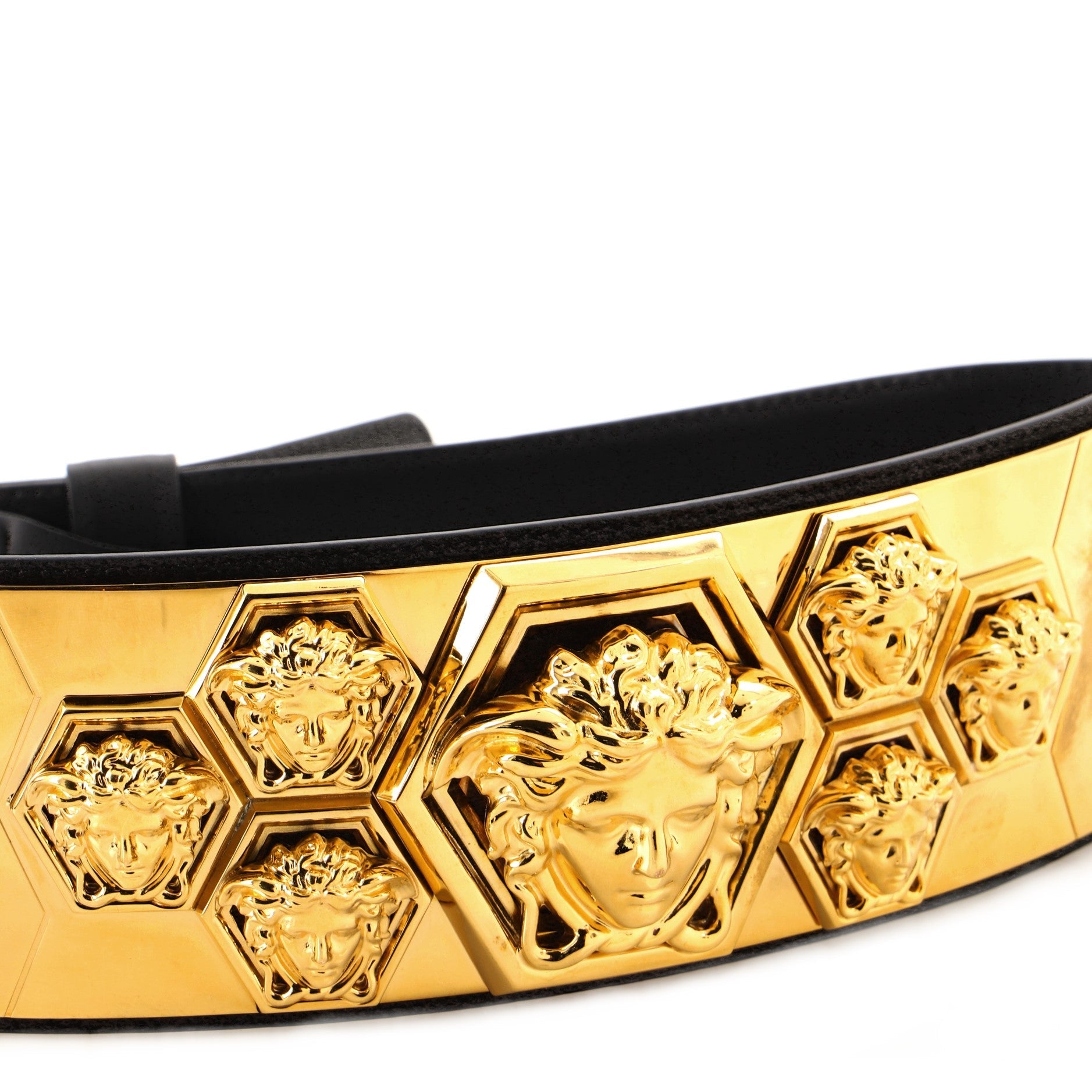 Medusa Hass Brothers Waist Belt Leather with Metal 85
