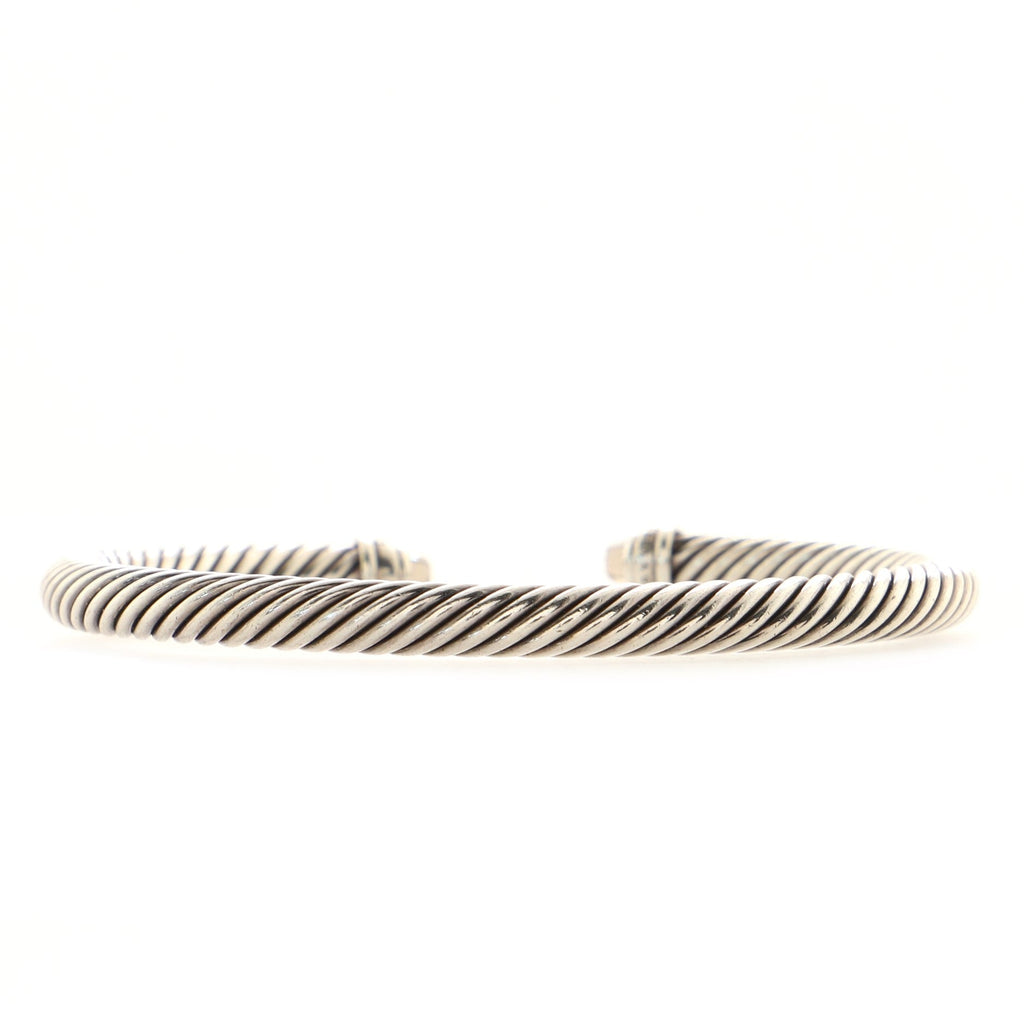 Cable Classic Bracelet Sterling Silver with Smoky Quartz and Diamonds 5mm