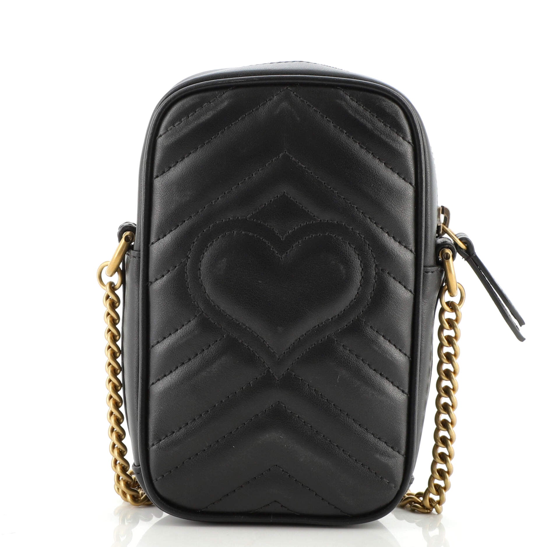 GG Marmont Vertical Phone Crossbody Bag Matelasse Leather Mini