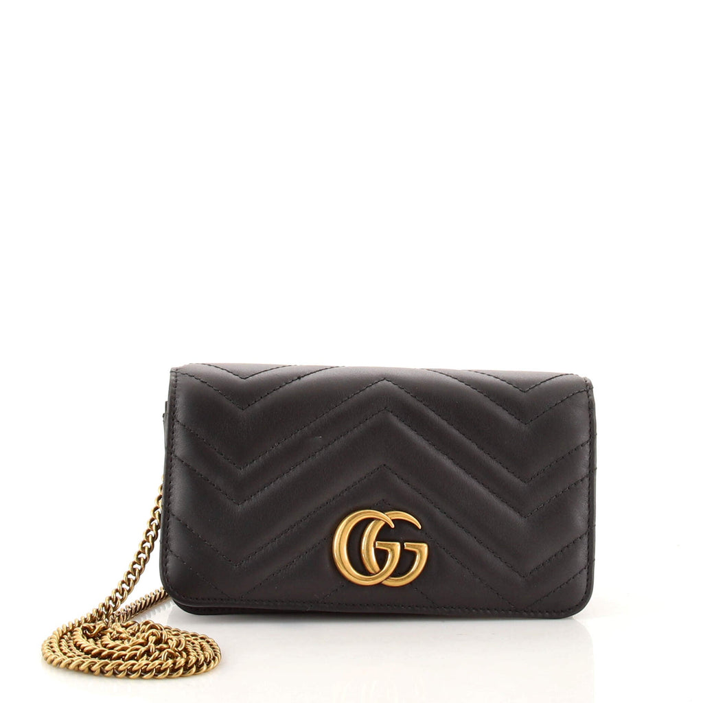 GG Marmont Chain Flap Bag Matelasse Leather Mini