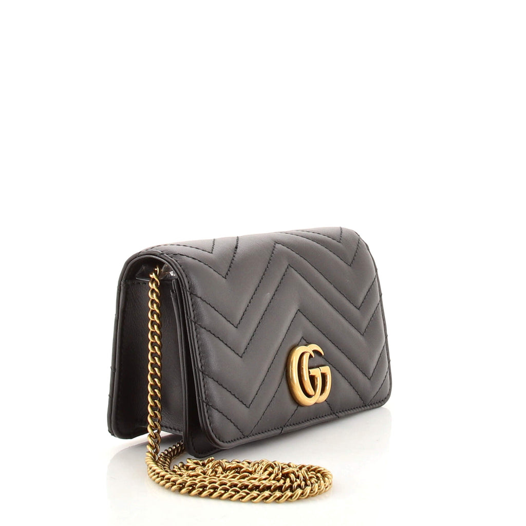 GG Marmont Chain Flap Bag Matelasse Leather Mini