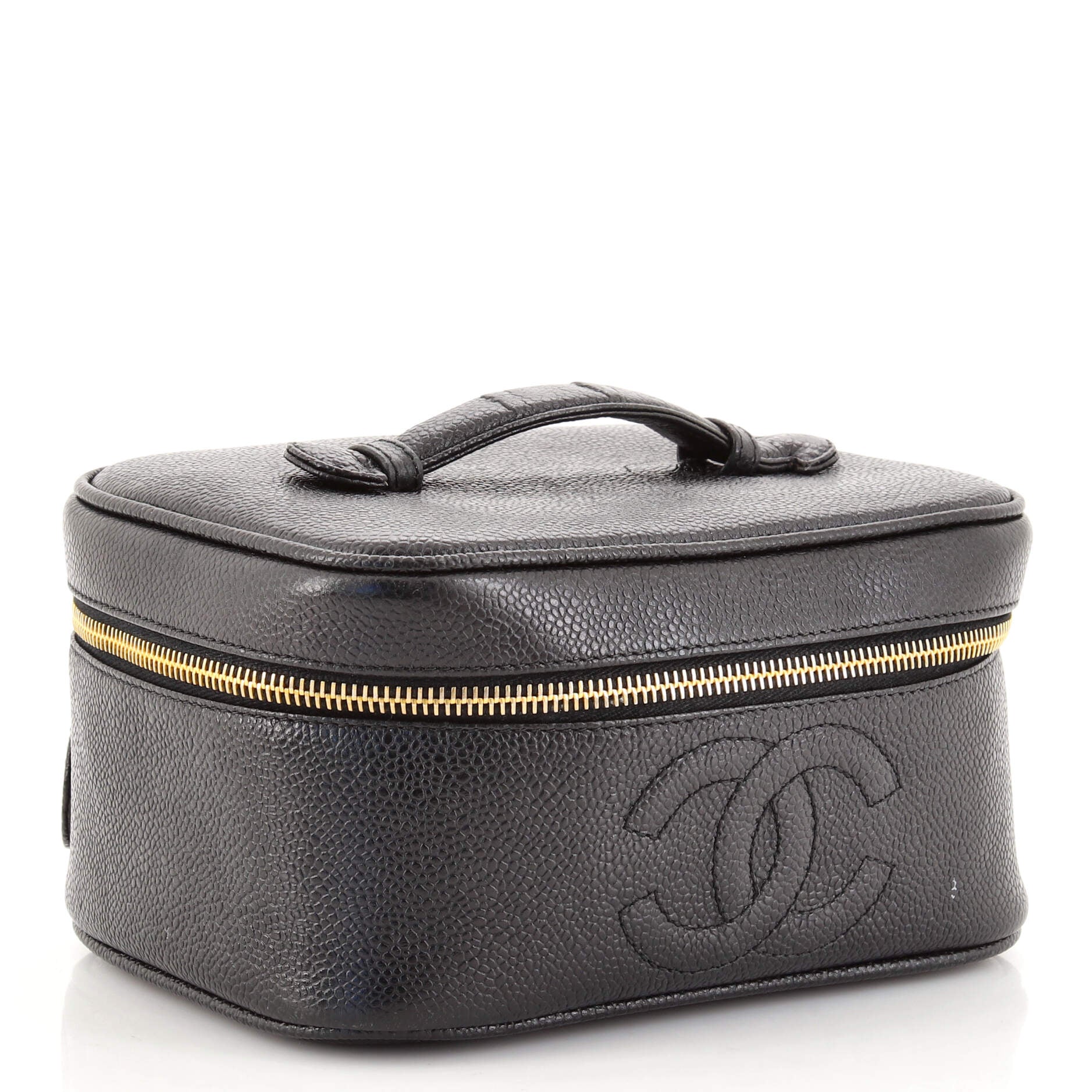 Vintage Timeless Cosmetic Case Caviar Medium