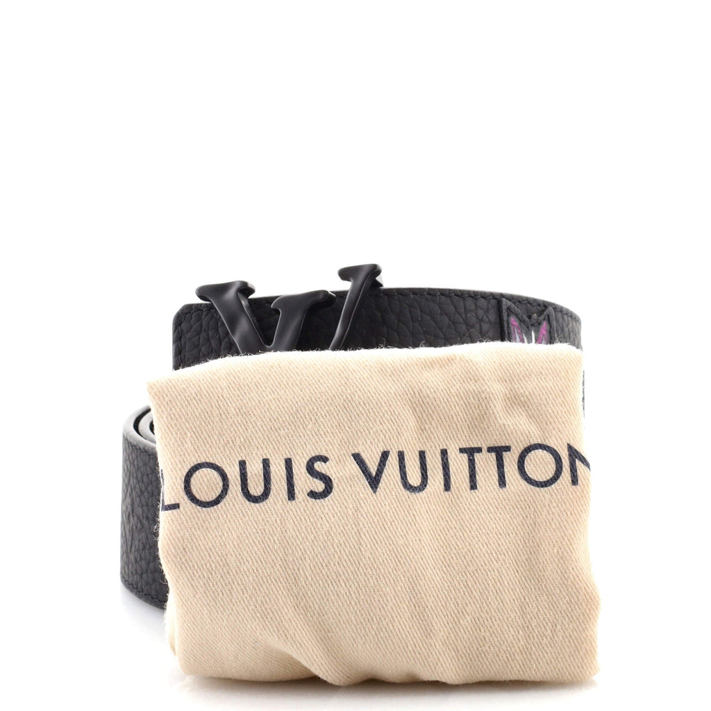 LV Initiales Belt LV Friends Printed Monogram Taurillon Leather Medium 100