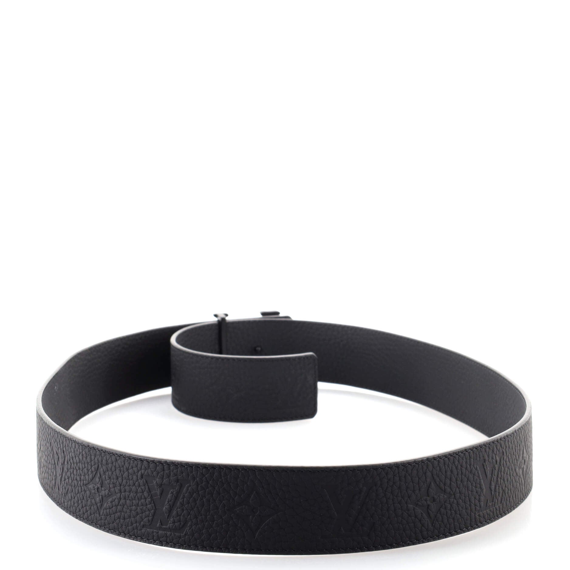 LV Initiales Belt LV Friends Printed Monogram Taurillon Leather Medium 100