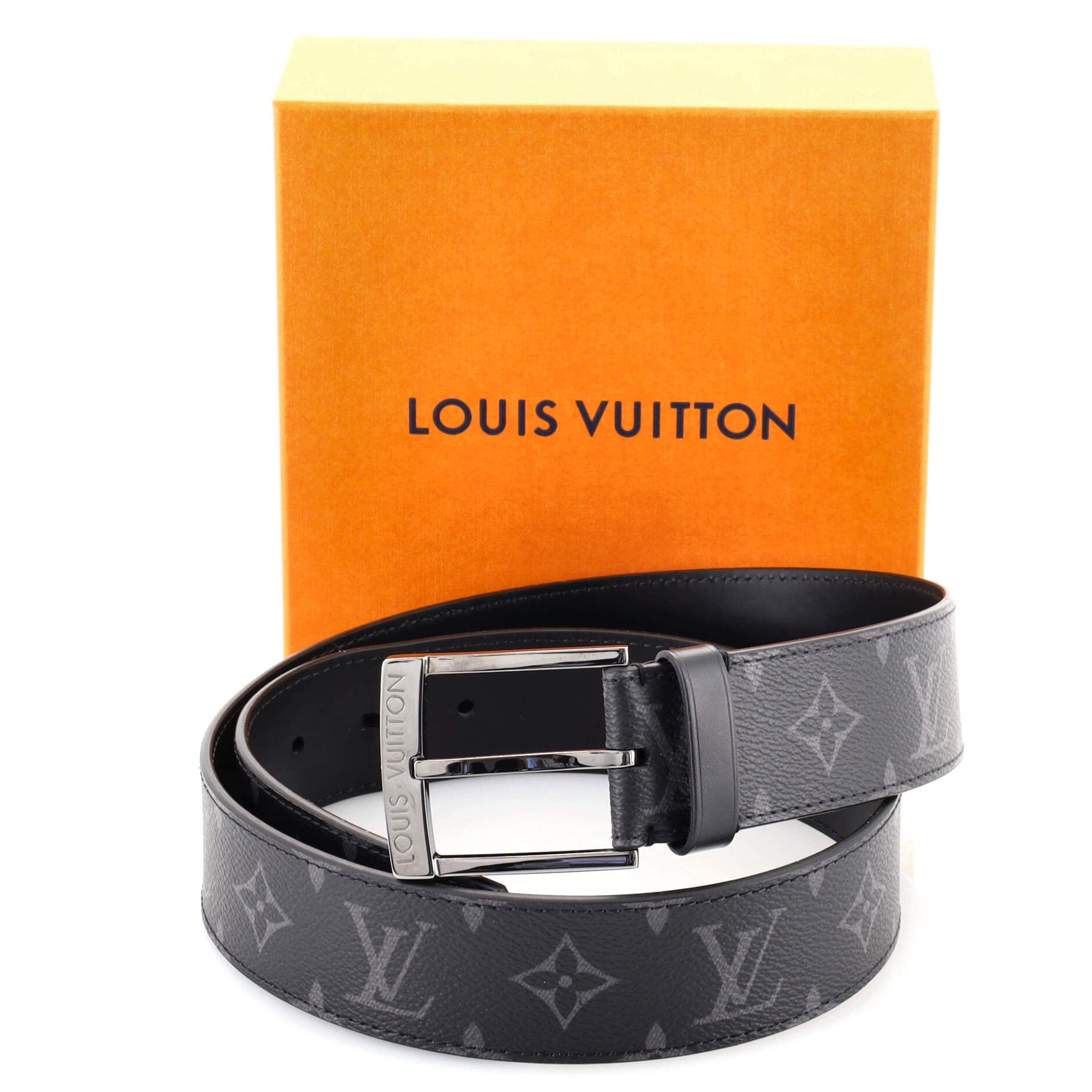 Signature Chain Belt Monogram Eclipse Canvas Medium 90
