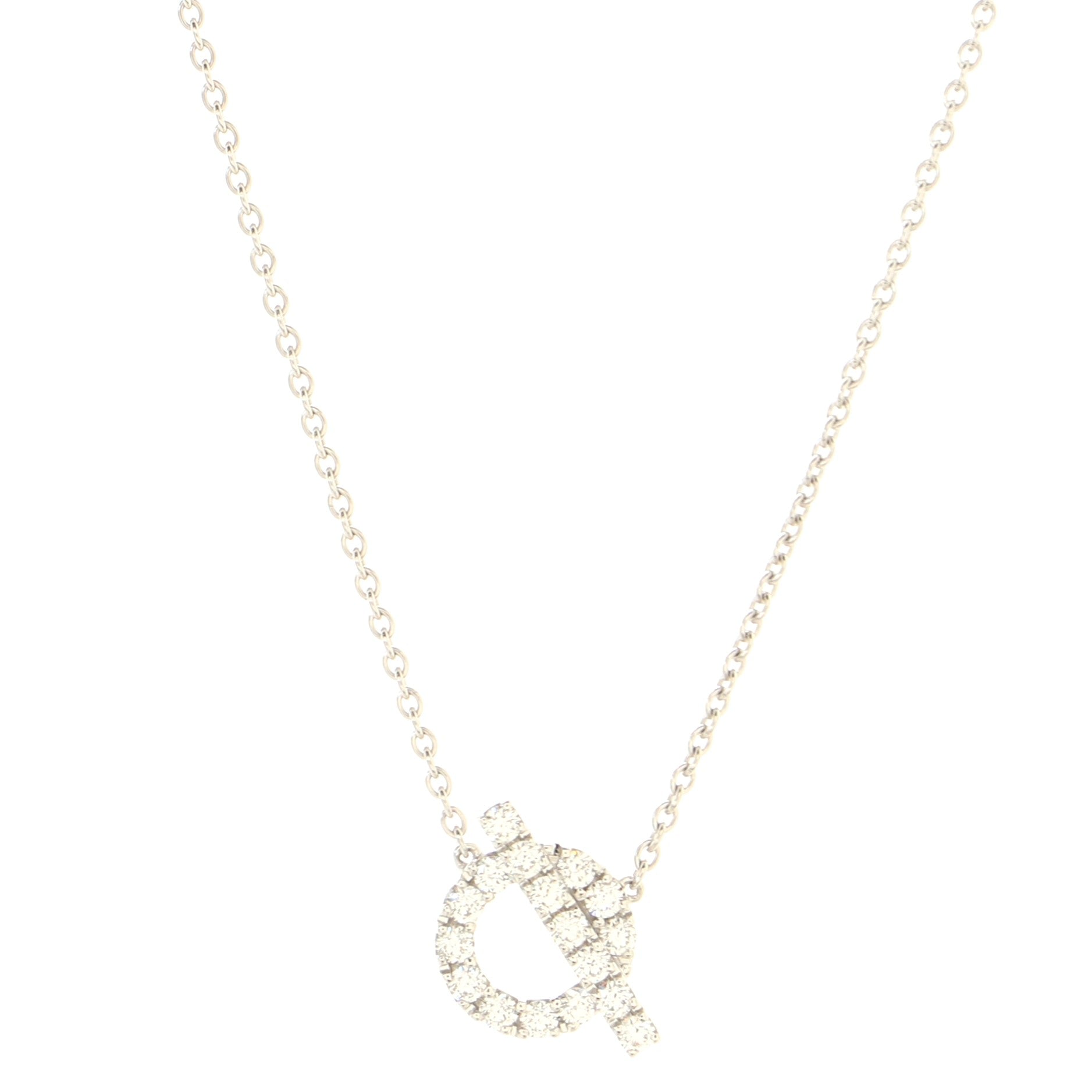 Finesse Pendant Necklace 18K White Gold and Diamonds