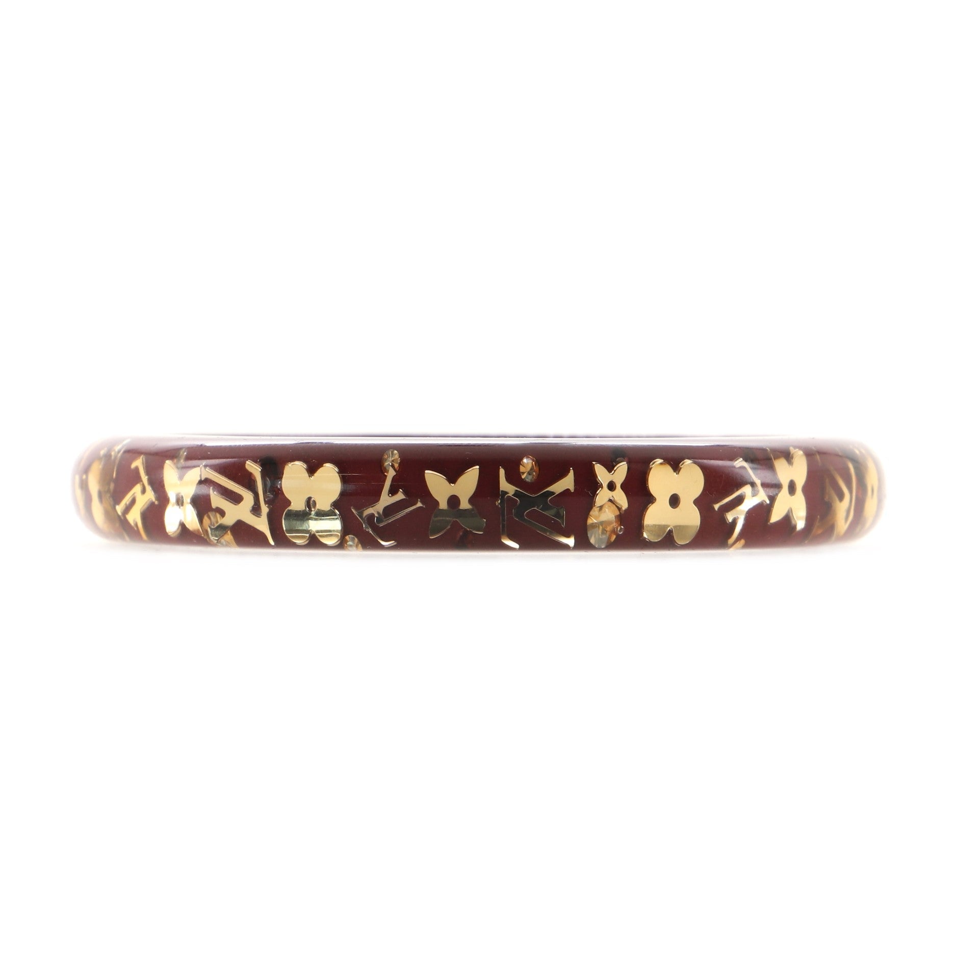 Inclusion Bangle Bracelet Resin with Crystals PM