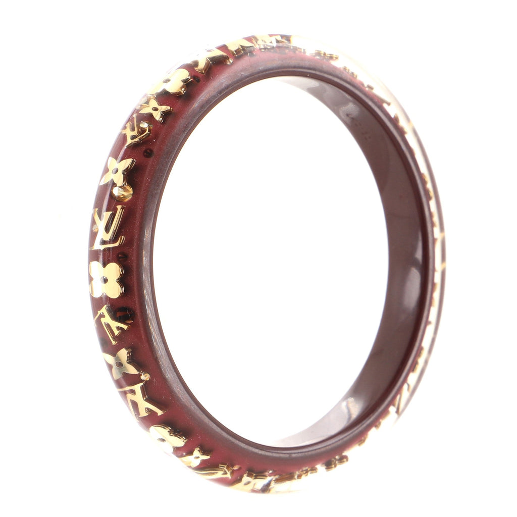 Inclusion Bangle Bracelet Resin with Crystals PM