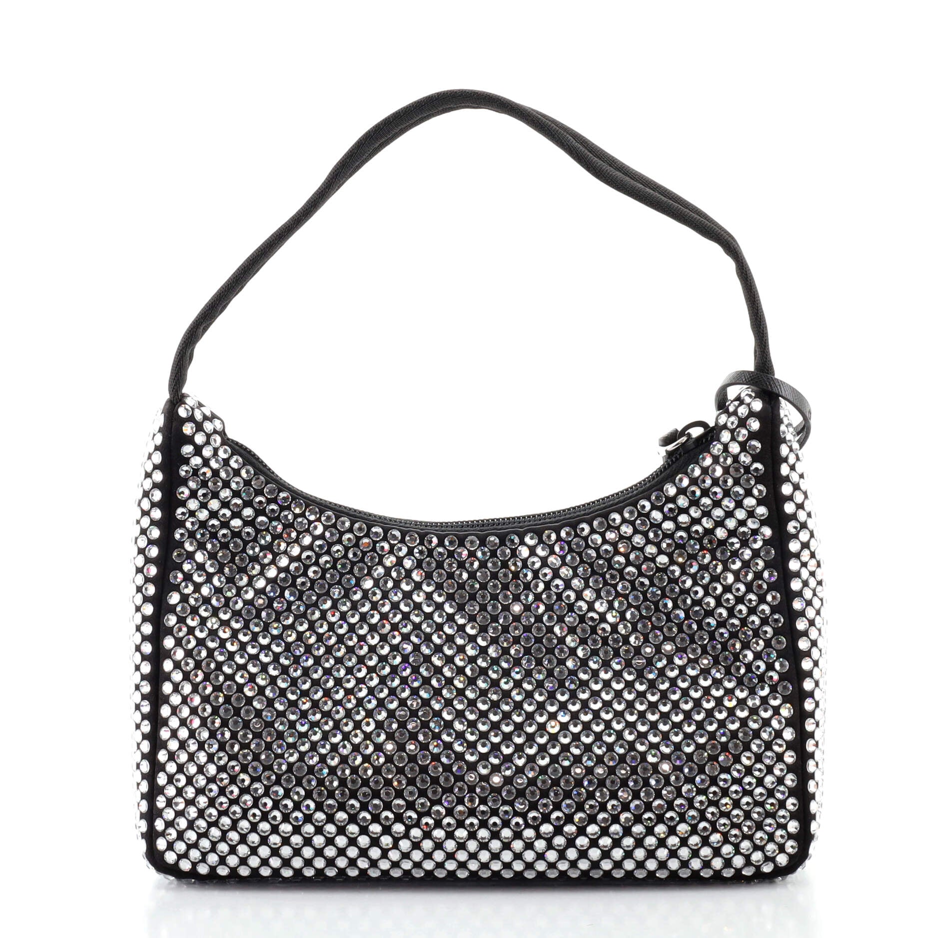 Re-Edition 2000 Hobo Crystal Embellished Satin Mini