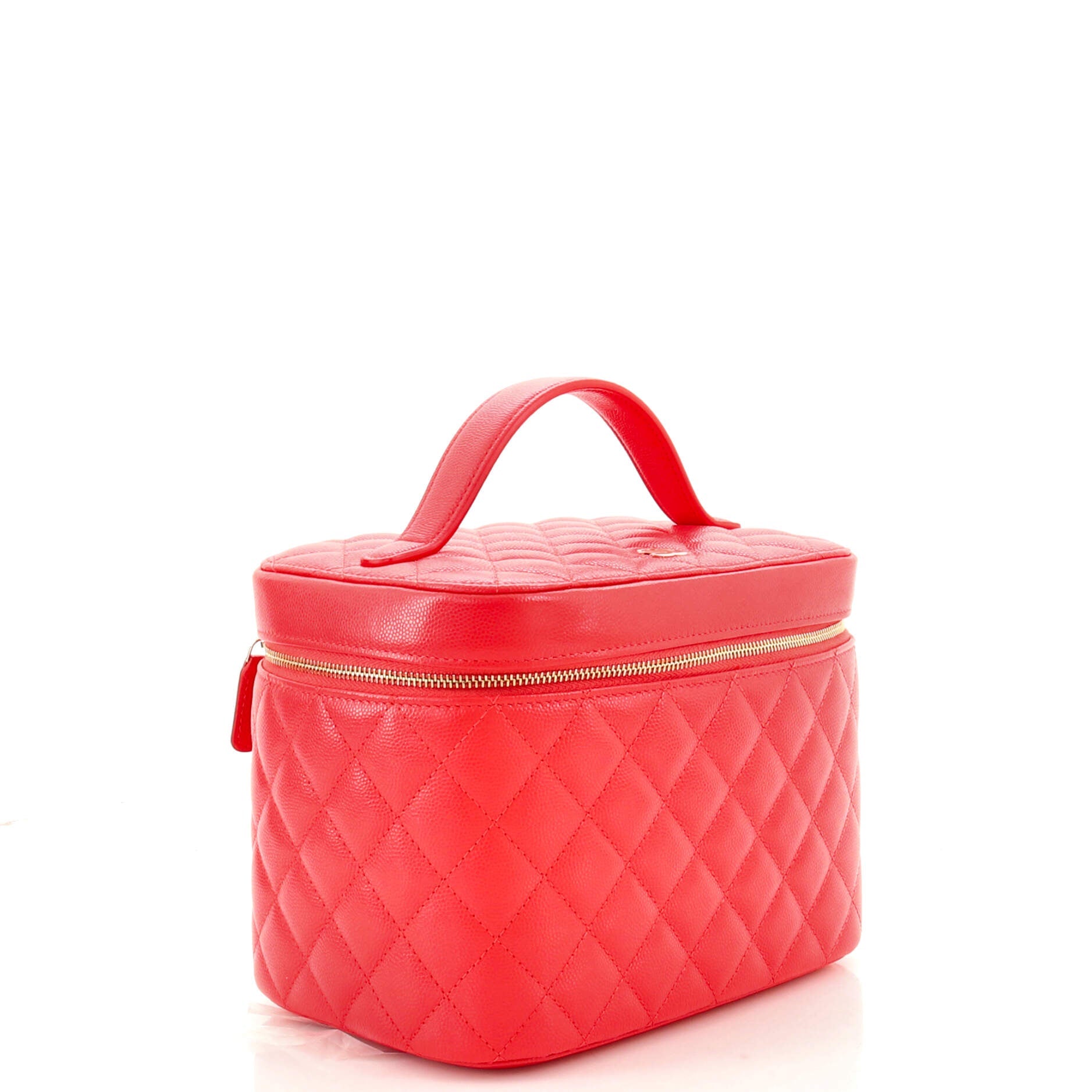 Classic Vanity Case Quilted Caviar Medium