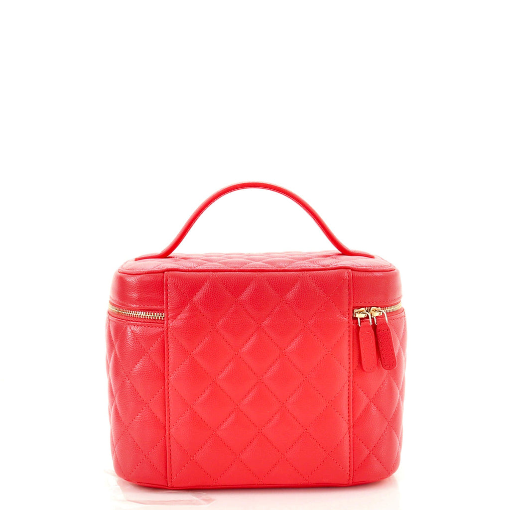 Classic Vanity Case Quilted Caviar Medium