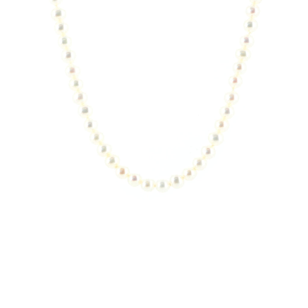 Ziegfeld Strand Necklace Freshwater Pearls with Sterling Silver 8-9mm