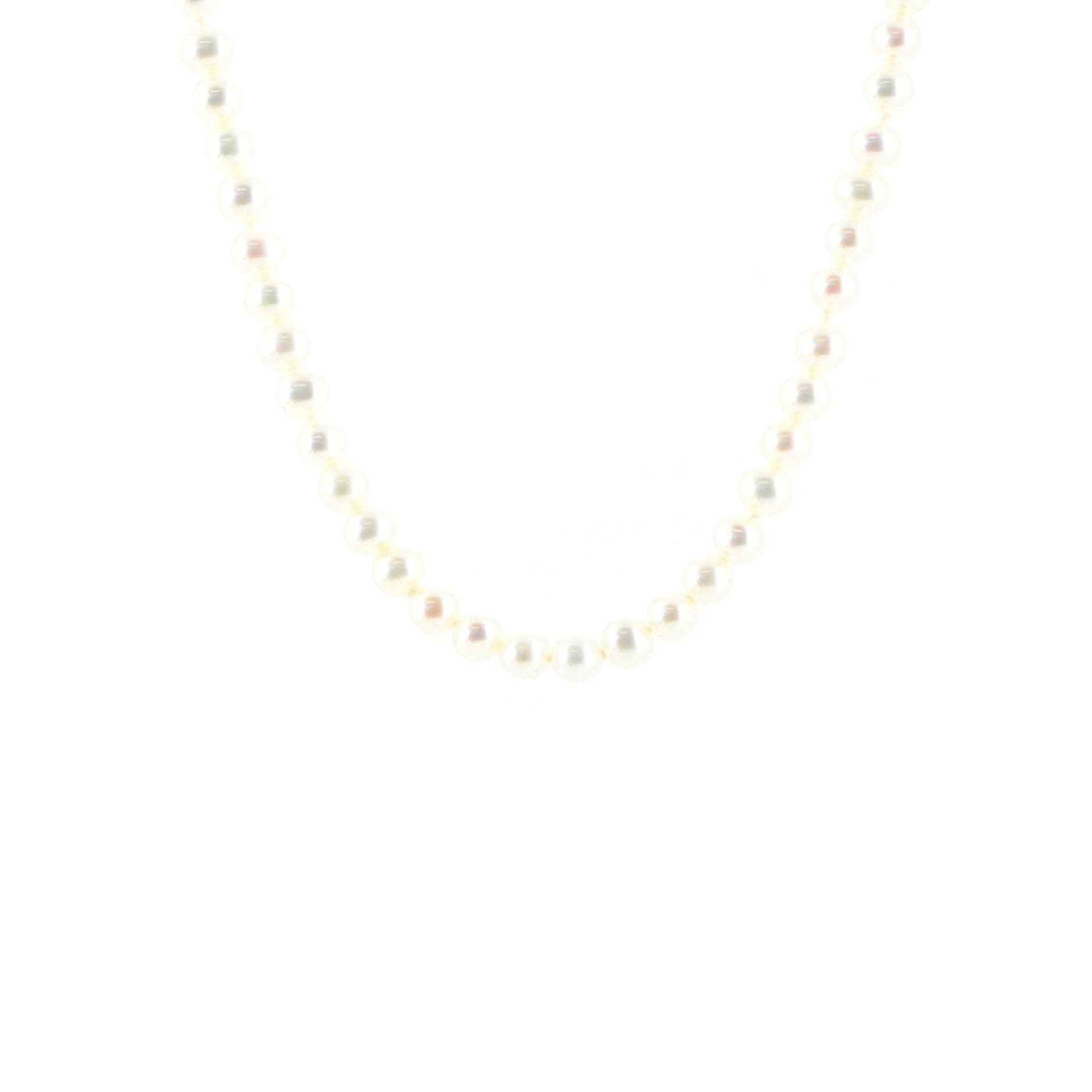 Ziegfeld Strand Necklace Freshwater Pearls with Sterling Silver 8-9mm