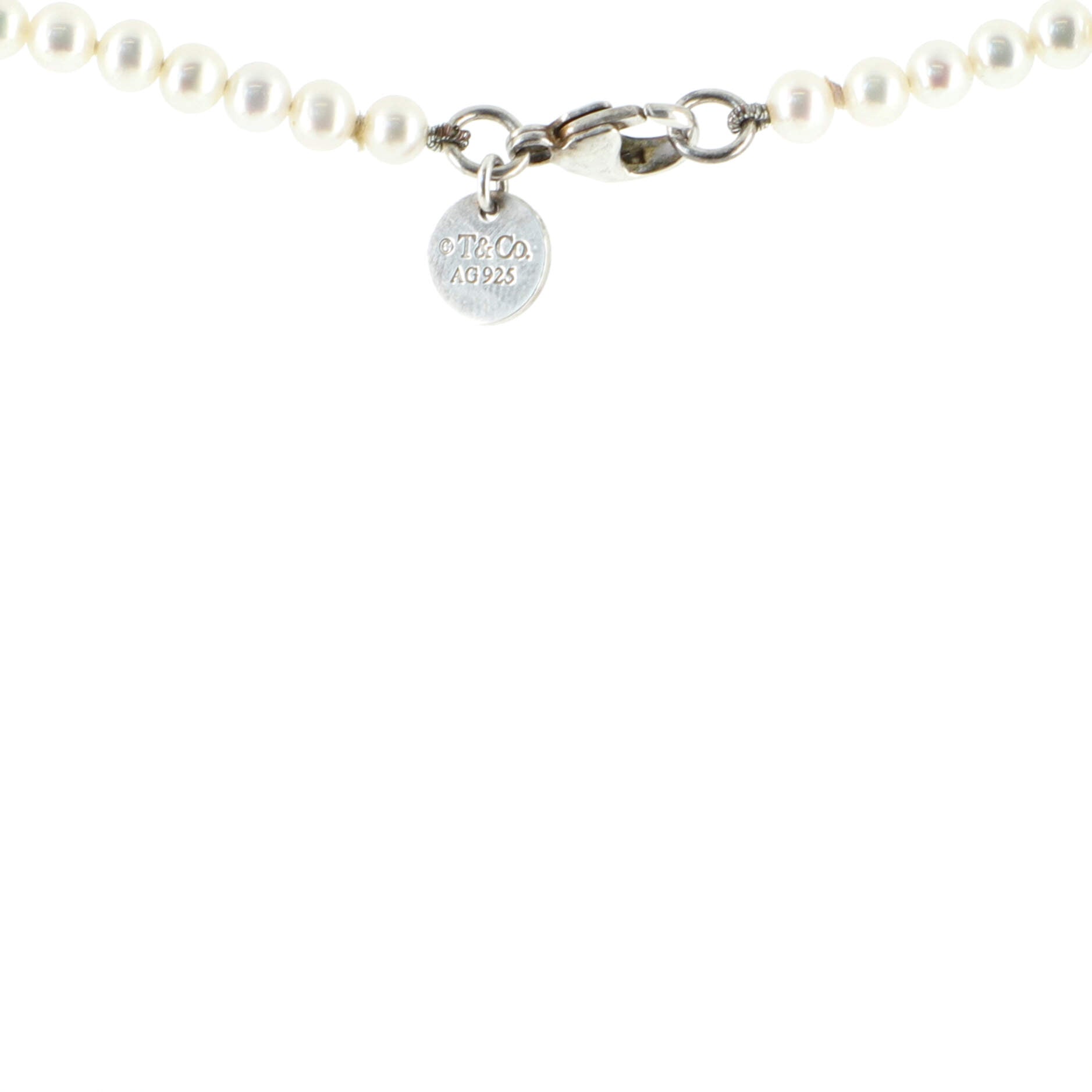 Ziegfeld Strand Necklace Freshwater Pearls with Sterling Silver 8-9mm
