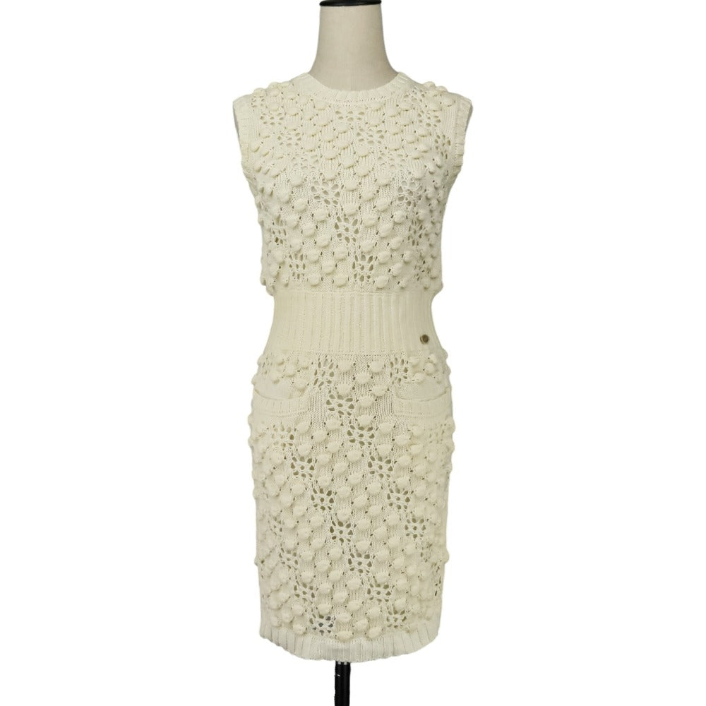 Chanel Coco Mark Crochet Knit Dress