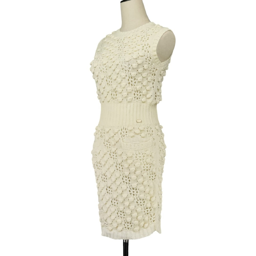 Chanel Coco Mark Crochet Knit Dress