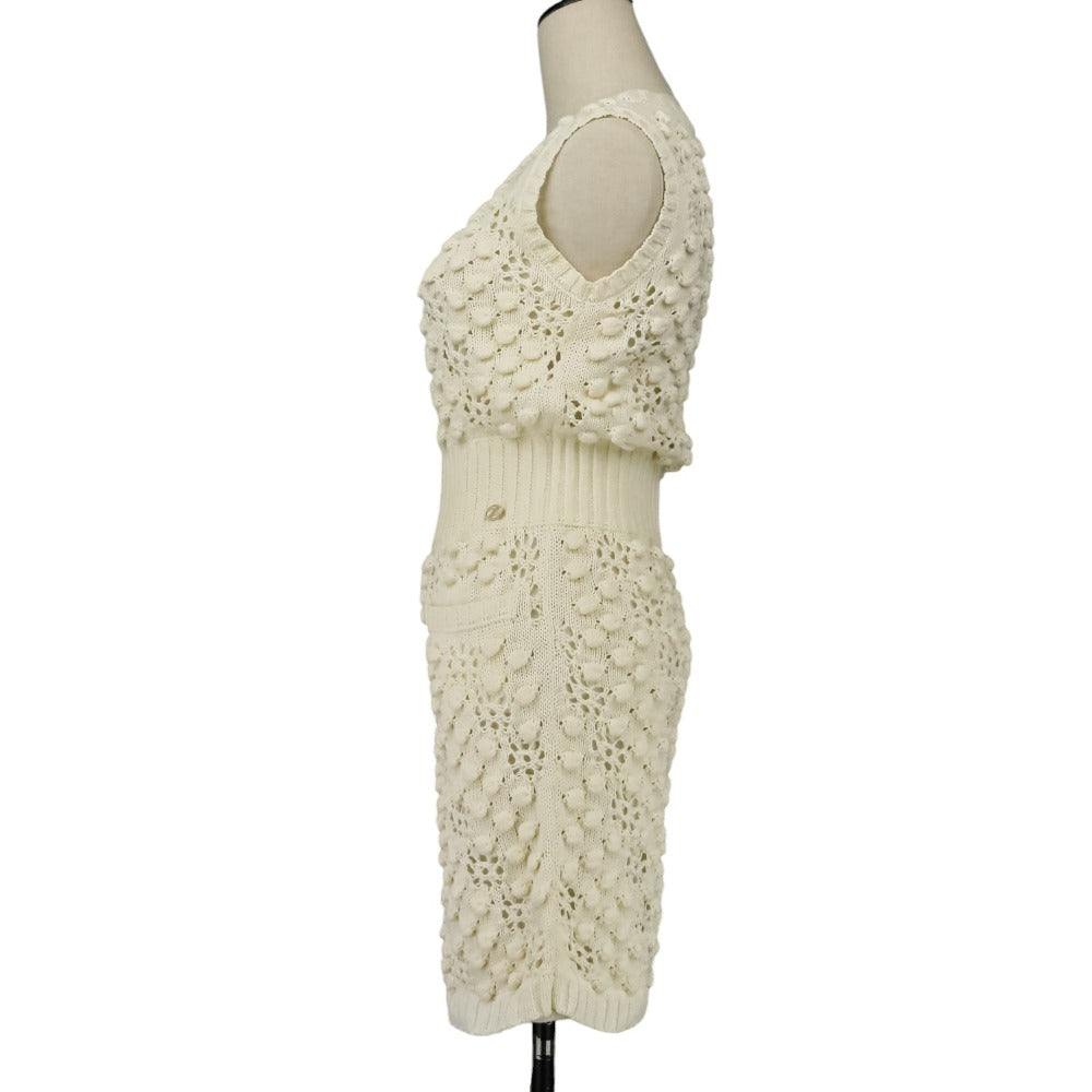 Chanel Coco Mark Crochet Knit Dress