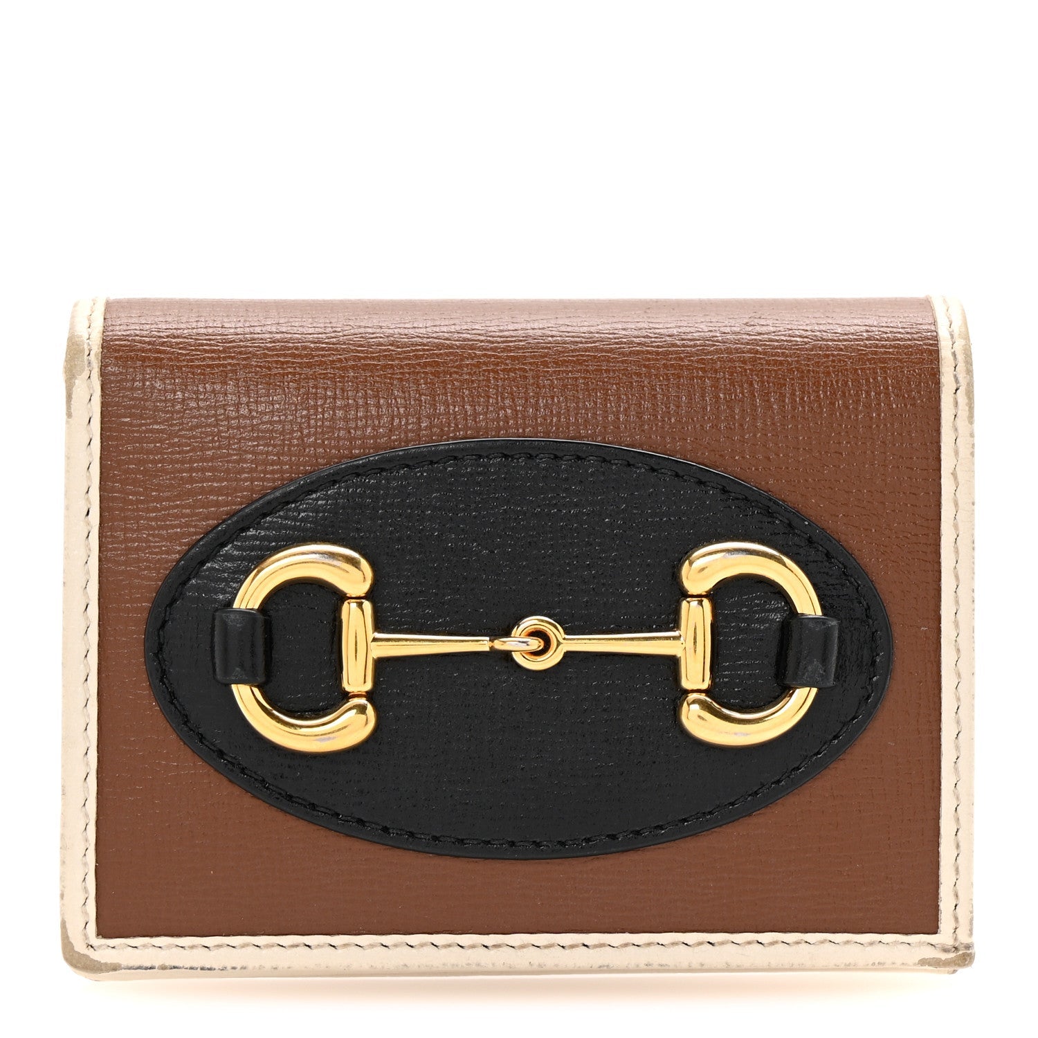 Azalea Calfskin Horsebit 1955  Case Wallet Black Brown Sugar Mystic White