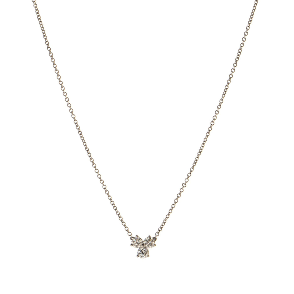 Aria Pendant Necklace Platinum and Diamonds